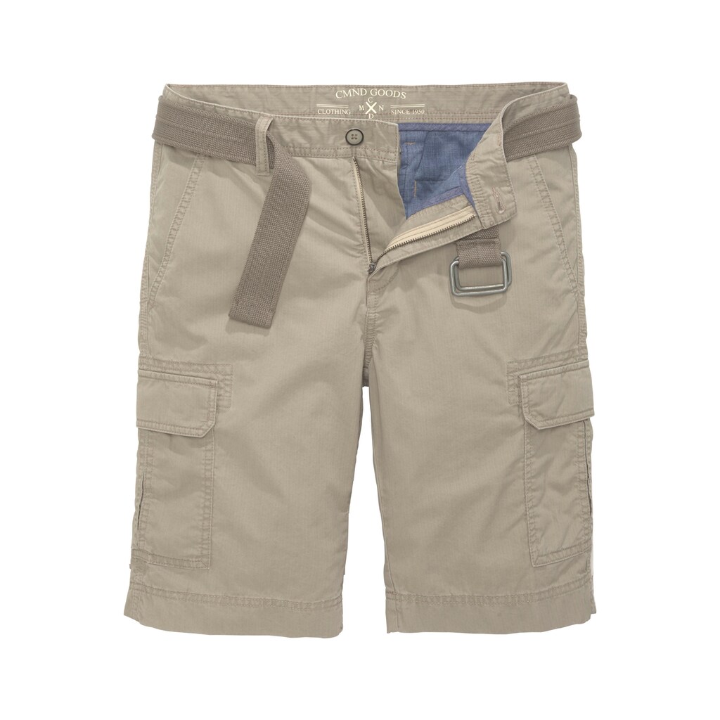 COMMANDER Cargoshorts, (Set, mit Gürtel)