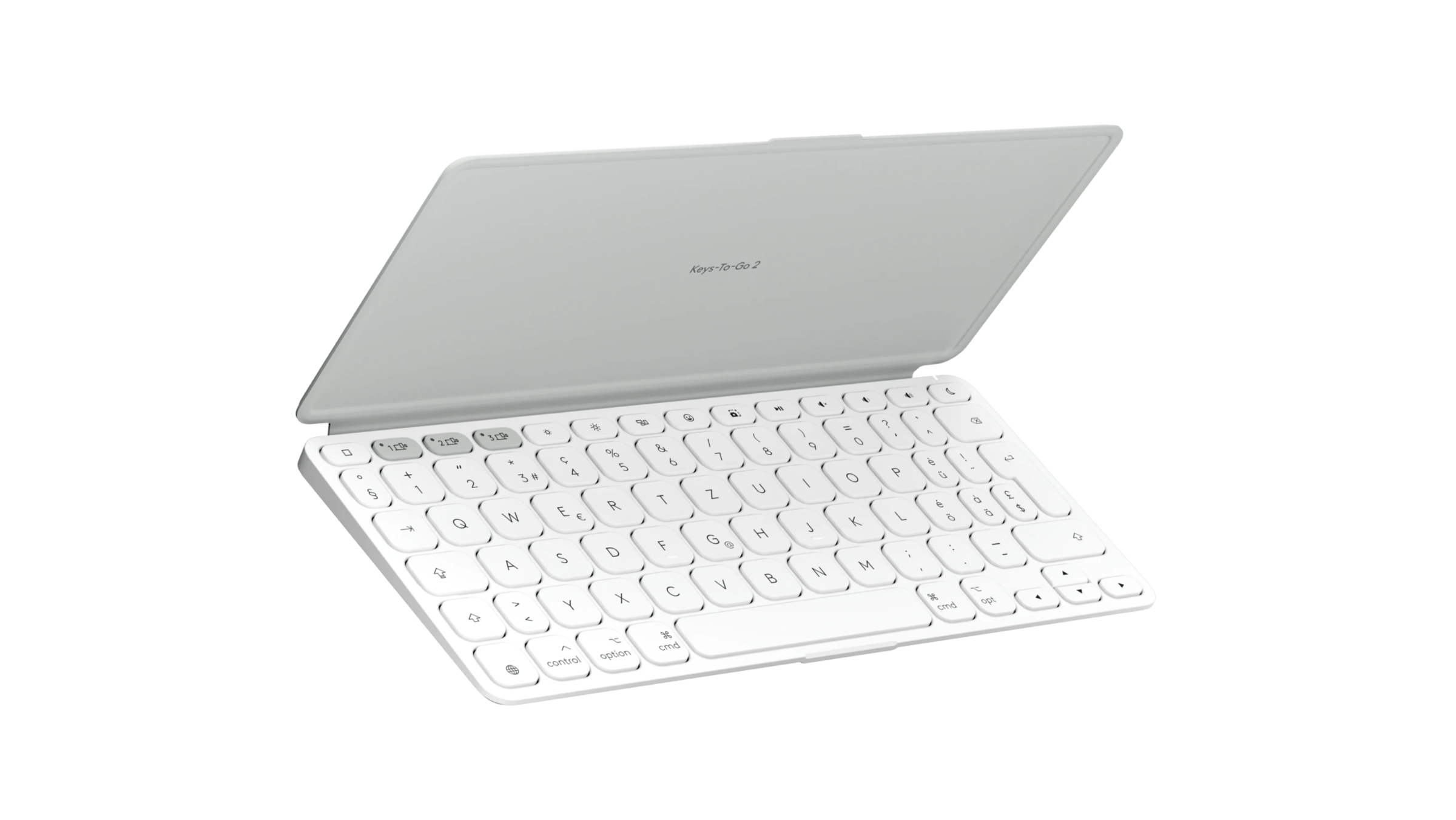 Logitech Gaming-Tastatur »Keys-To-Go 2 - PALE GREY - DEU - WESTMID-511«, Bluetooth Low Energy technology