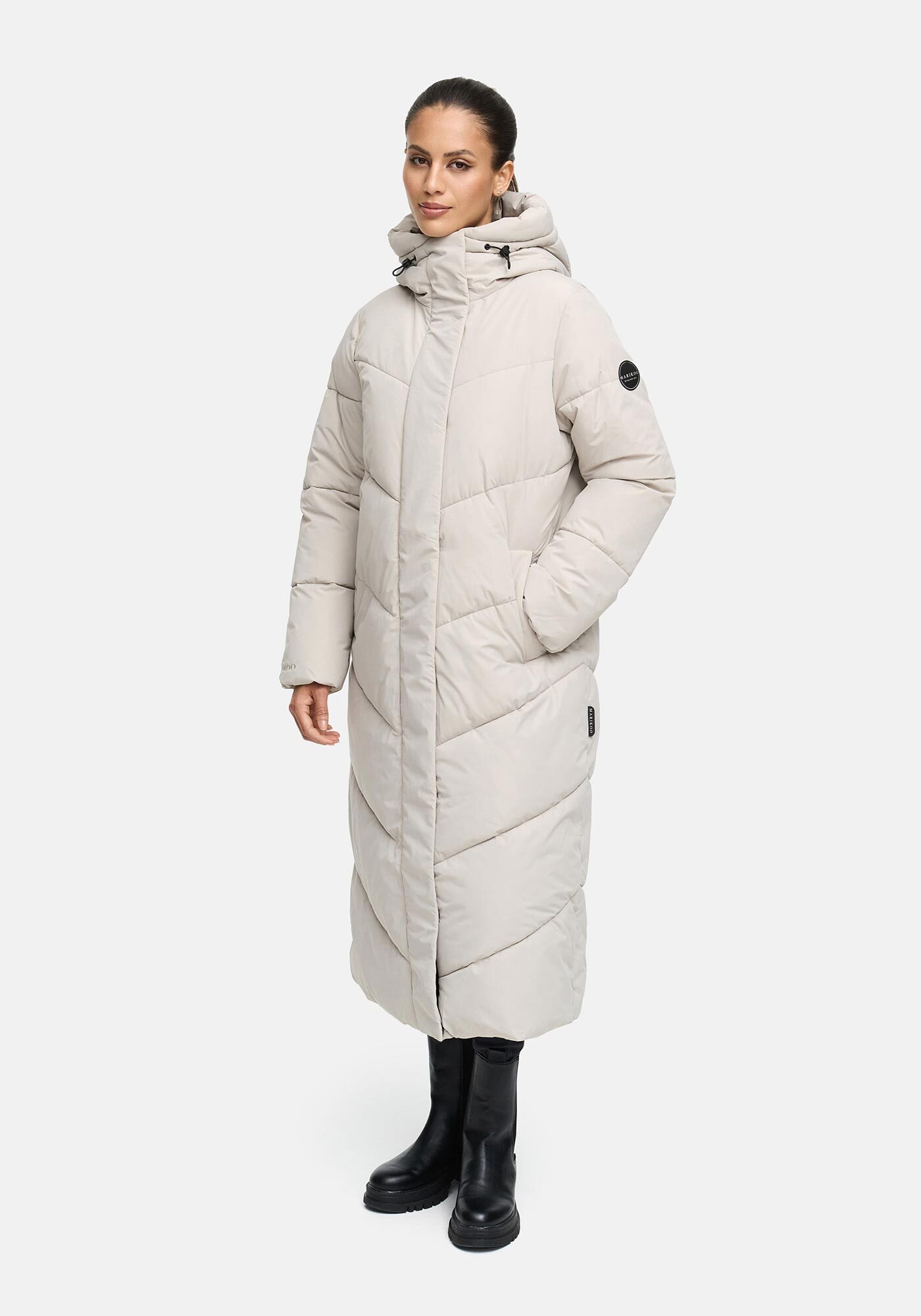 Marikoo Winterjacke »Ranja«, extra langer Damen Winter Steppmantel