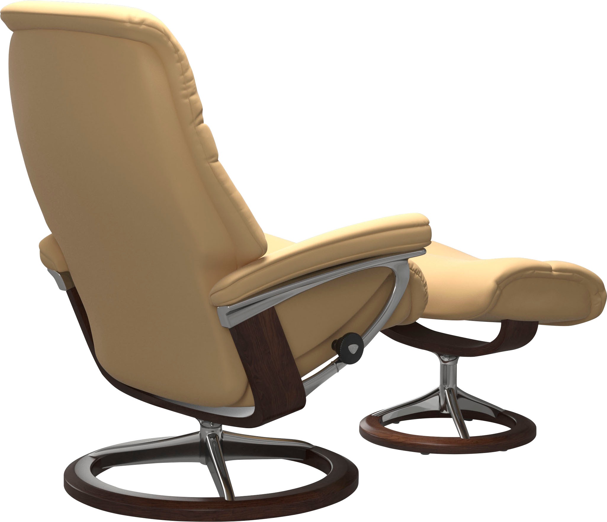Thumbnail - Stressless Relaxsessel "Sunrise" Set, Relaxsessel mit Hocker, mit Signature Base, Größe S, Gestell Braun