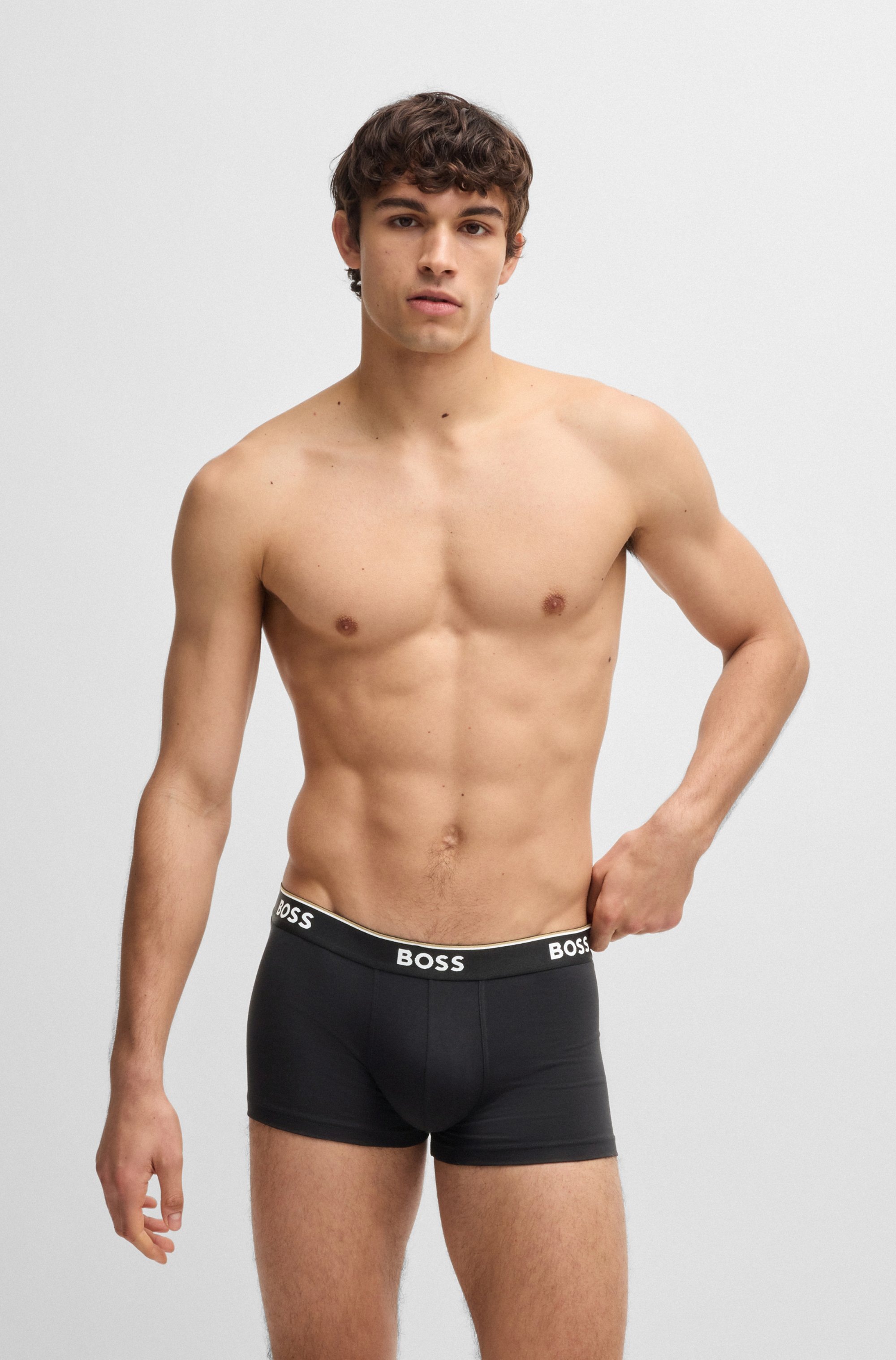 BOSS Trunk "3P Power" Packung, 3 Stk. mit BOSS Schriftzug auf dem Bund günstig online kaufen