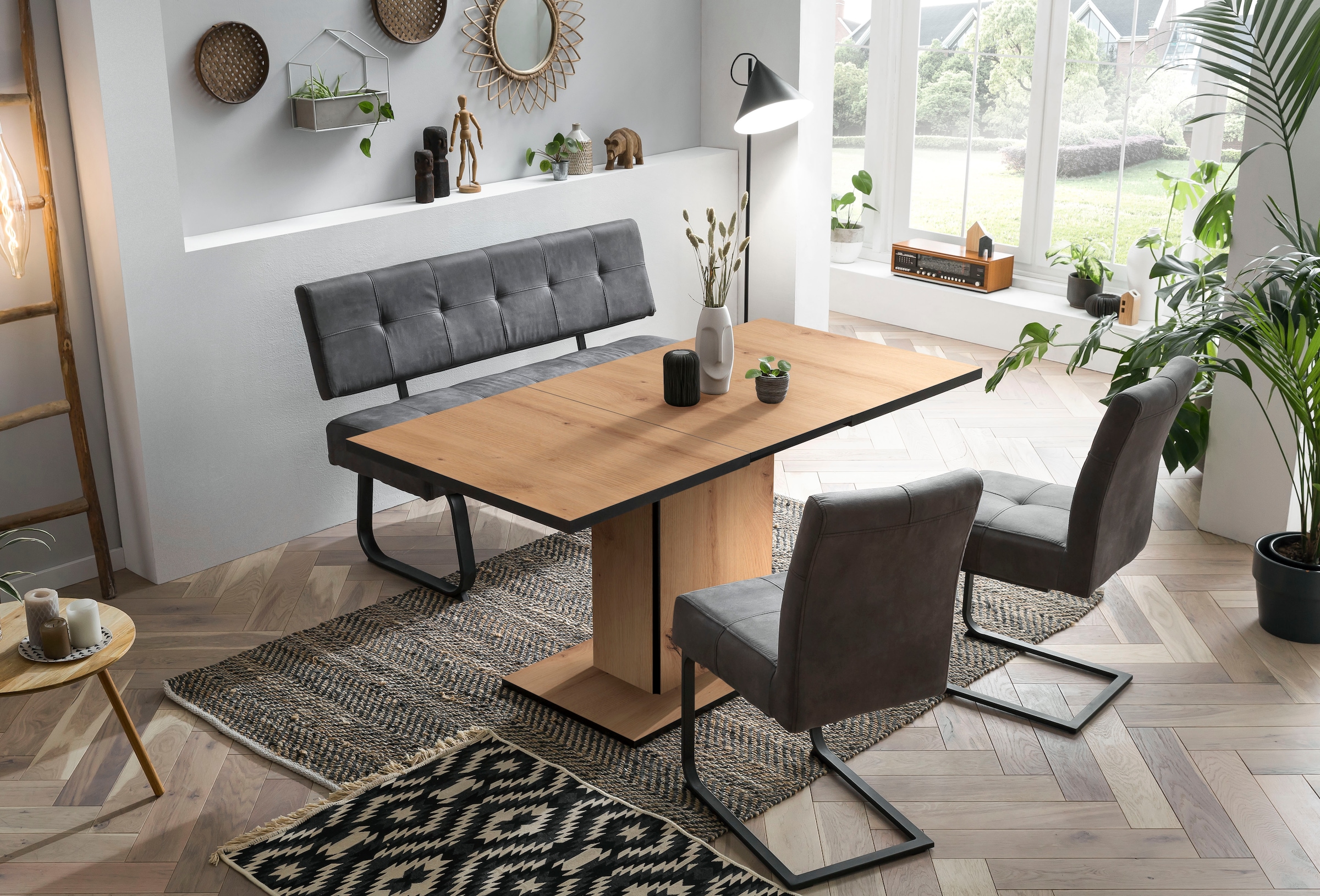 HELA Essgruppe "Luise I G (Bank, Stühle, Tisch)" Set, 4 Stk. tlg. Komfortsi günstig online kaufen