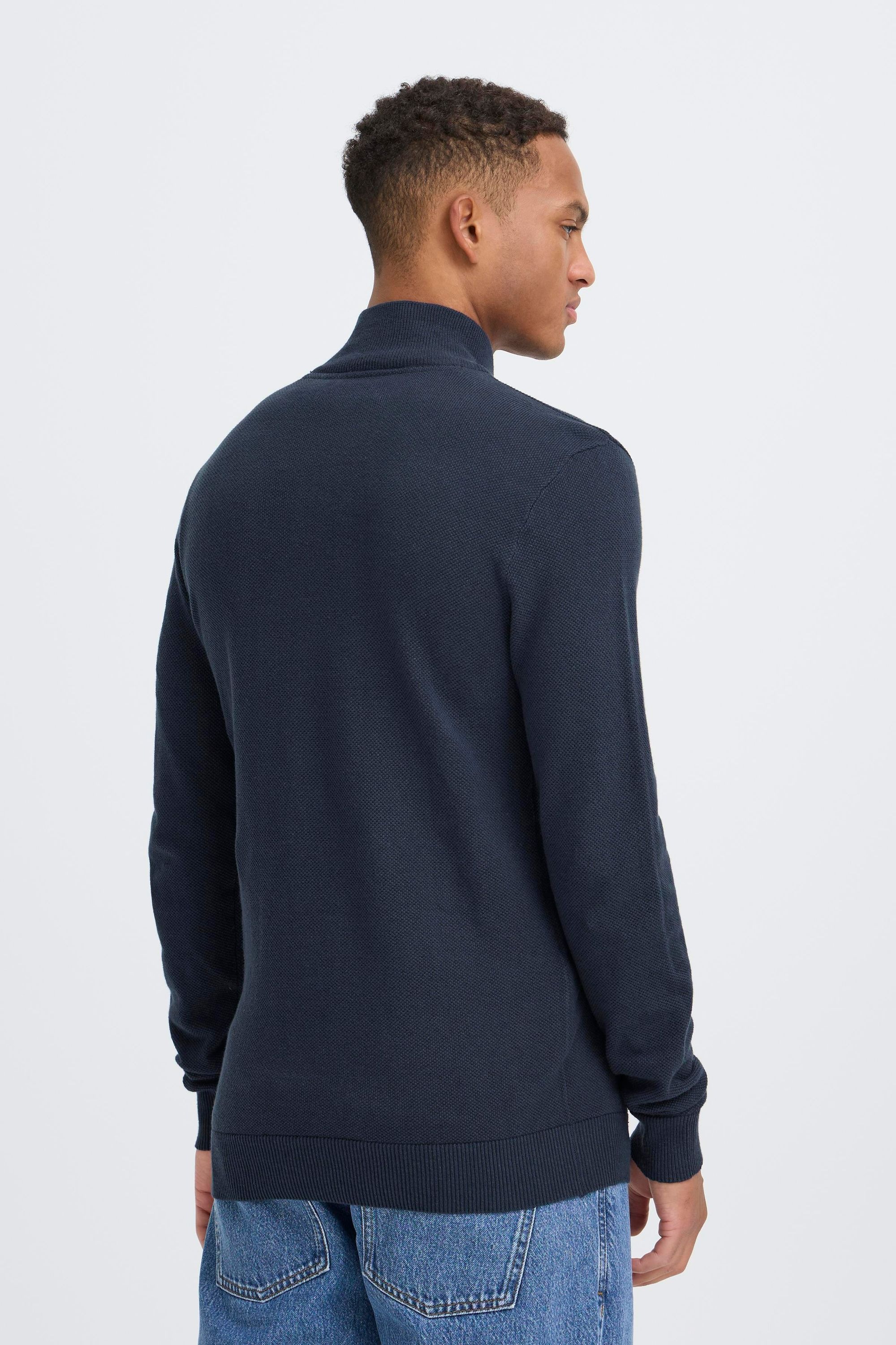 Blend Troyer »BHBartel« Klassischer Feinstrick-Pullover mit Stehkragen und Reißverschluss