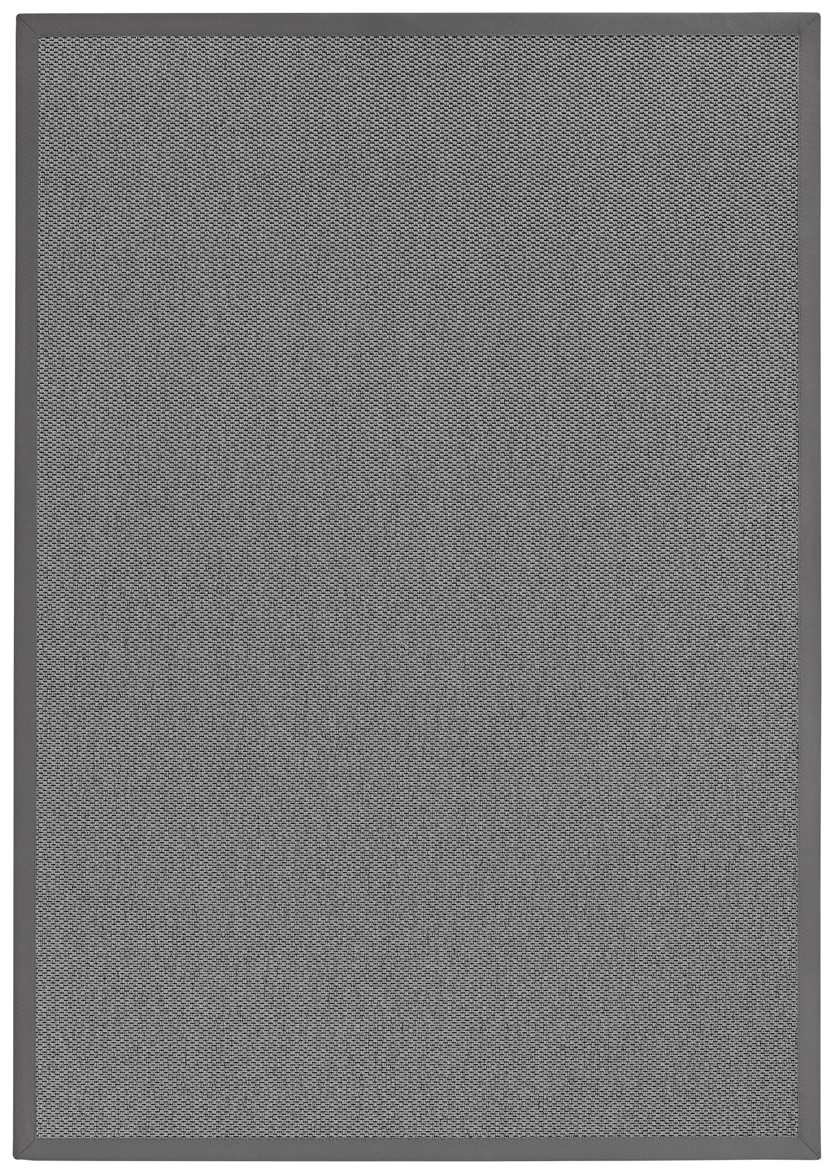Teppich DEKOWE "Naturana Panama", grau, B:200cm H:8mm L:290cm, Kunstfaser, Teppiche, Teppich, Flachgewebe, meliert, Sisal-Optik, mit Bordüre, Wohnzimmer 2