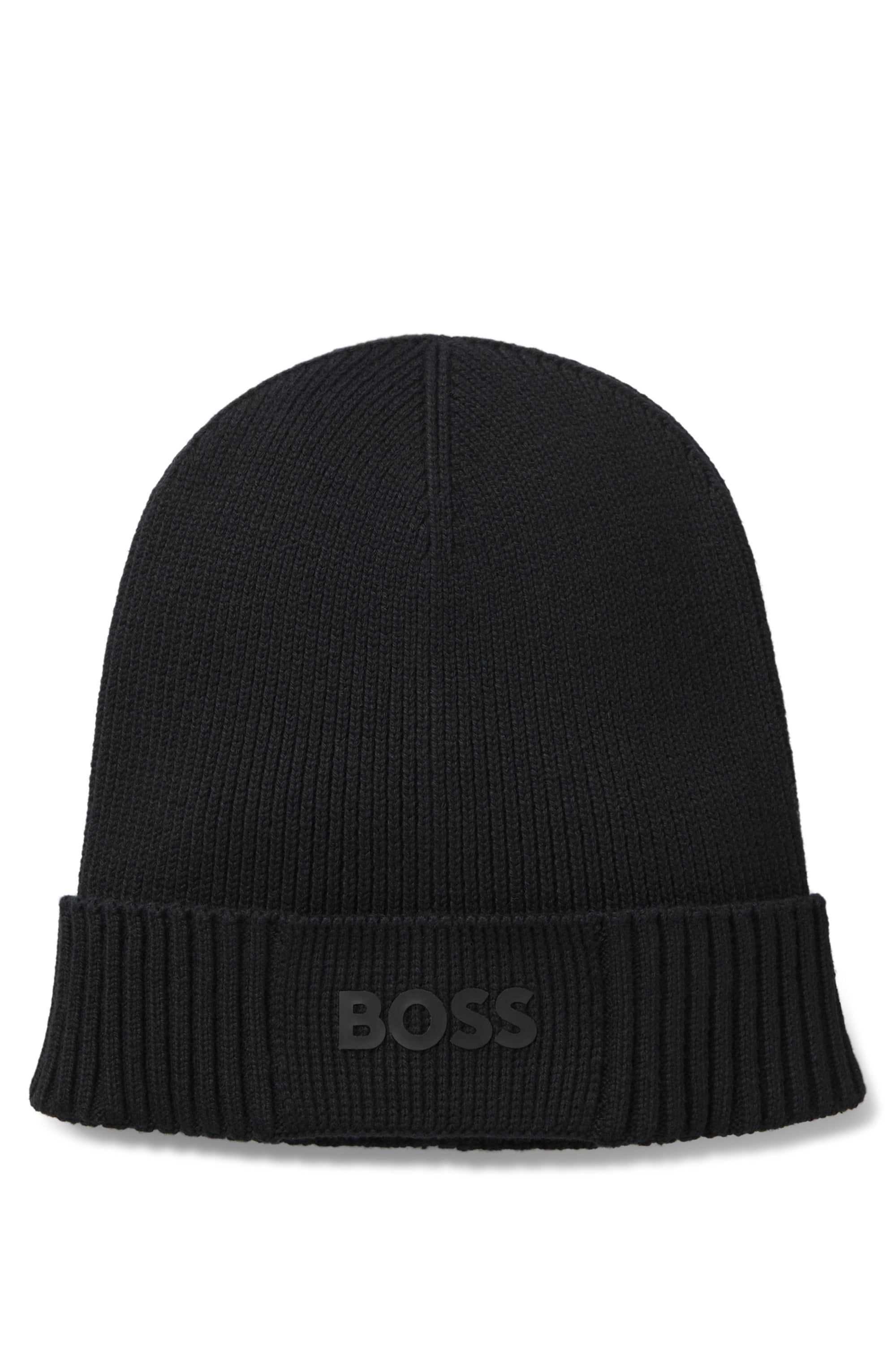 BOSS GREEN 1100000002199 "Asic Beanie" aus Rippenstrick
