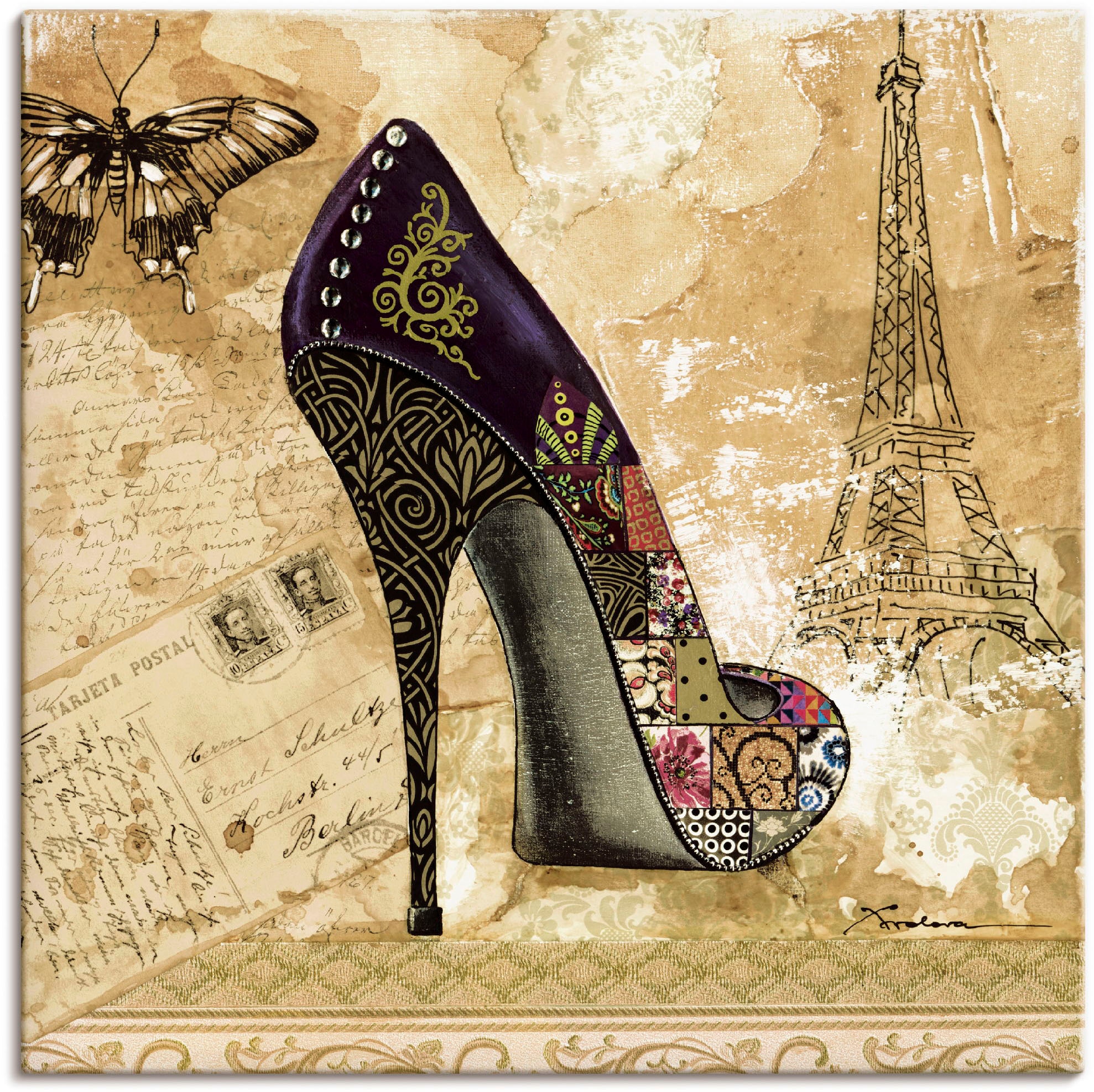 Artland Wandbild "Veränderliche Zeiten IV - Stiletto" Modebilder 1 Stk. tlg günstig online kaufen