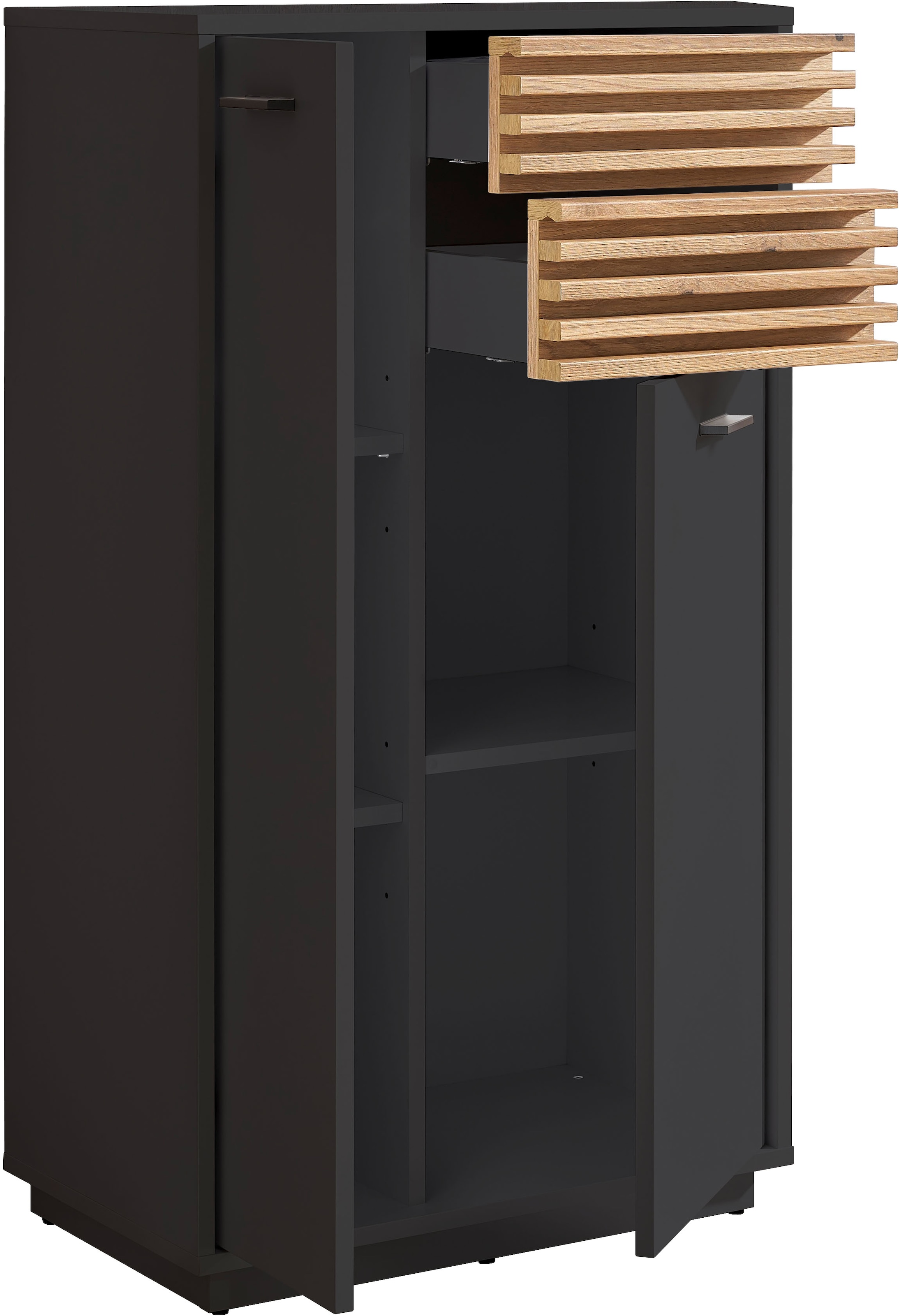 BASIC by Balculina Midischrank »Liguria B/H/T 60x106x35 cm« 1 Stk. tlg. Breite 60cm, Unterflurauszug, FSC-Mix 70%