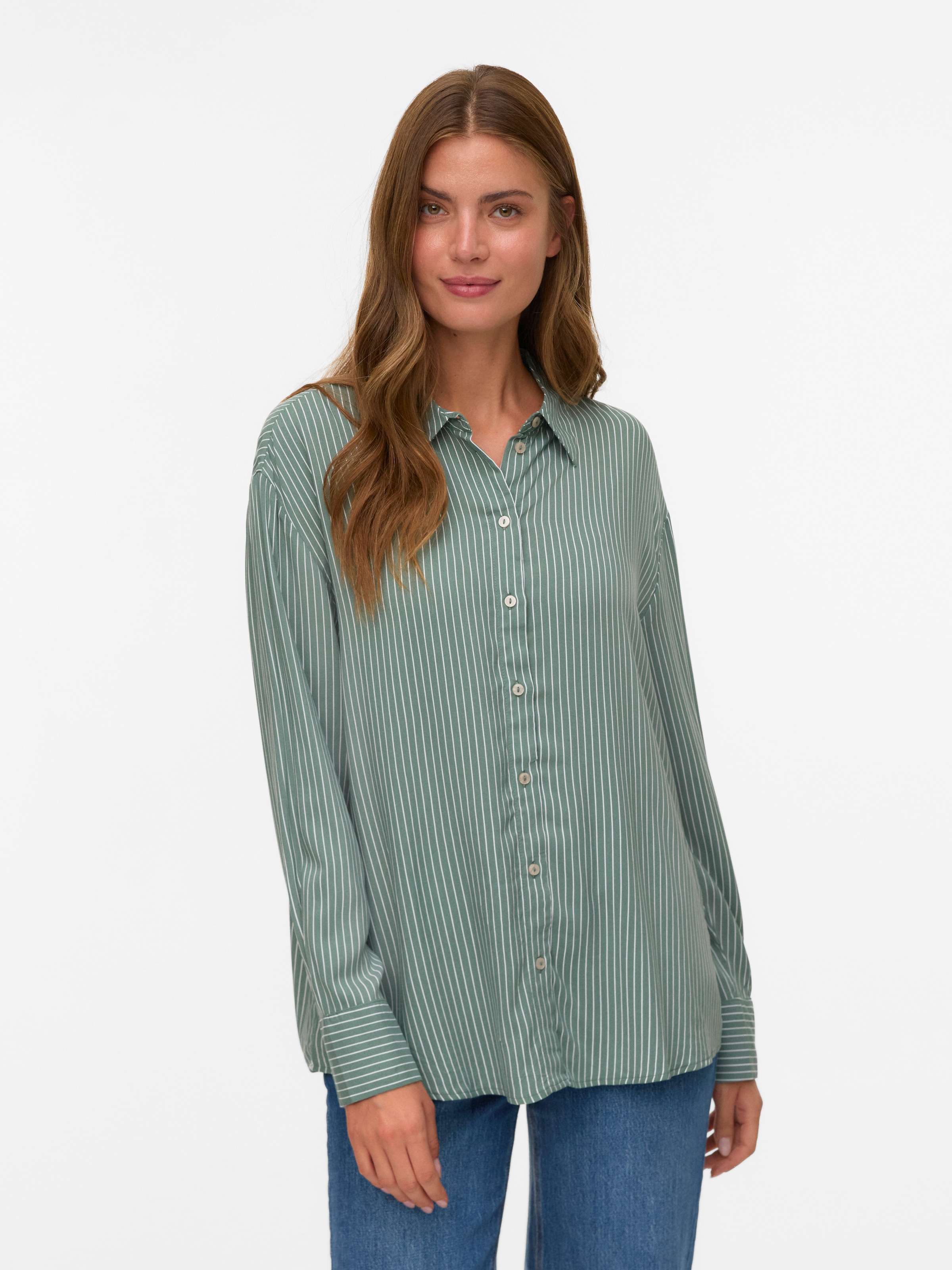 Vero Moda Langarmbluse "VMALICE LS SHIRT WVN GA NOOS" günstig online kaufen