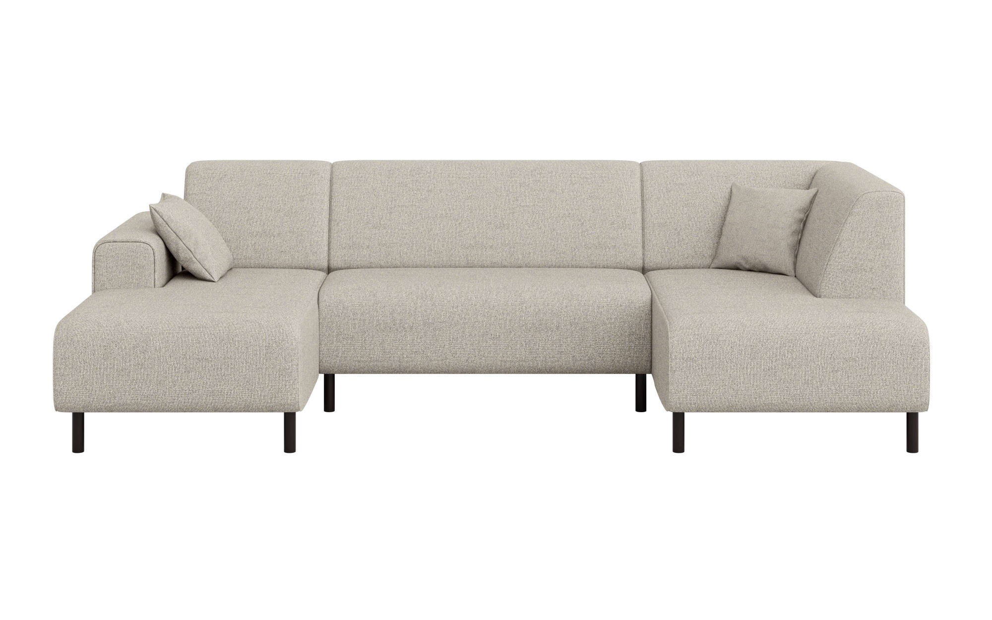 Home affaire Wohnlandschaft »ARROS U-Form mit Wellenunterfederung, Maße B/T/H: 300/163/81 cm«, incl. Zierkissen, mit Recamiere links/rechts bestellbar, auch in Cord