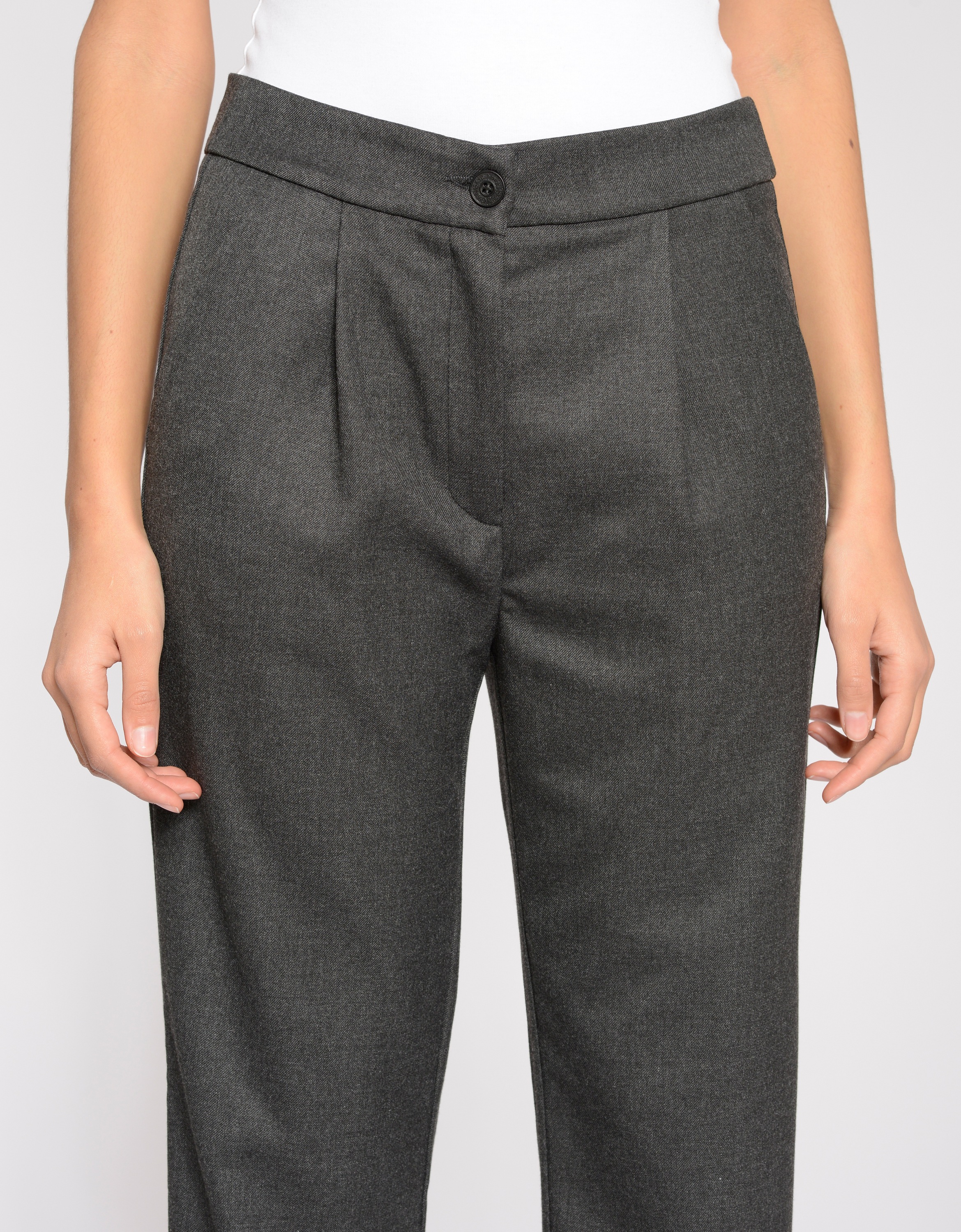 94STELLA Cropped Relaxed Trousers Anthracite 27 3