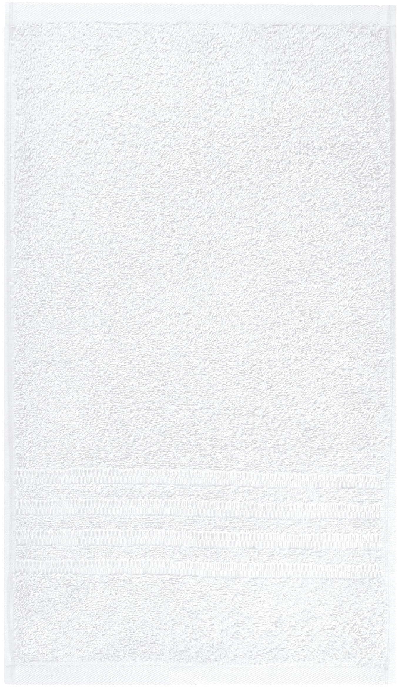 Schiesser Gästehandtücher »Milano aus 100% Baumwolle mit eleganter Bordüre in Hoch-Tief-Optik«, (Set, 5 St., 5er Set Gästehandtücher 30 x 50 cm), Made in Green