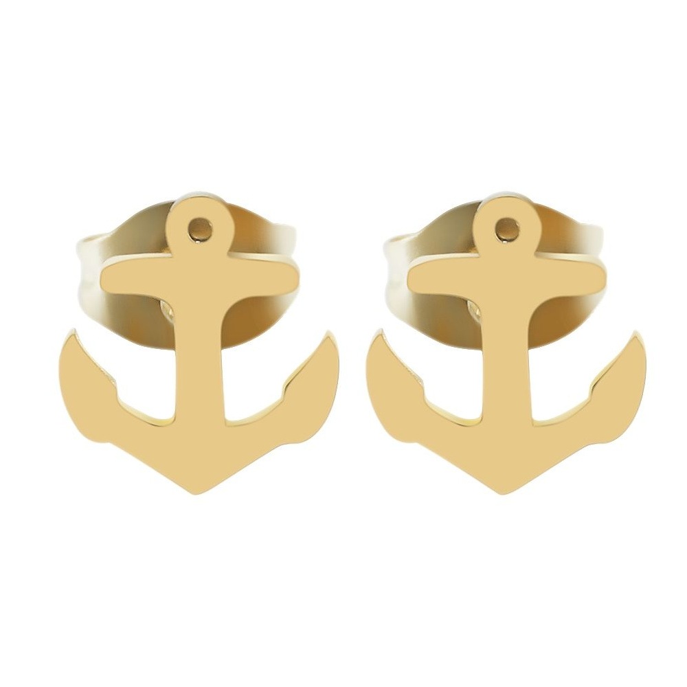 Adelia's Anker Ohrstecker Gold 2