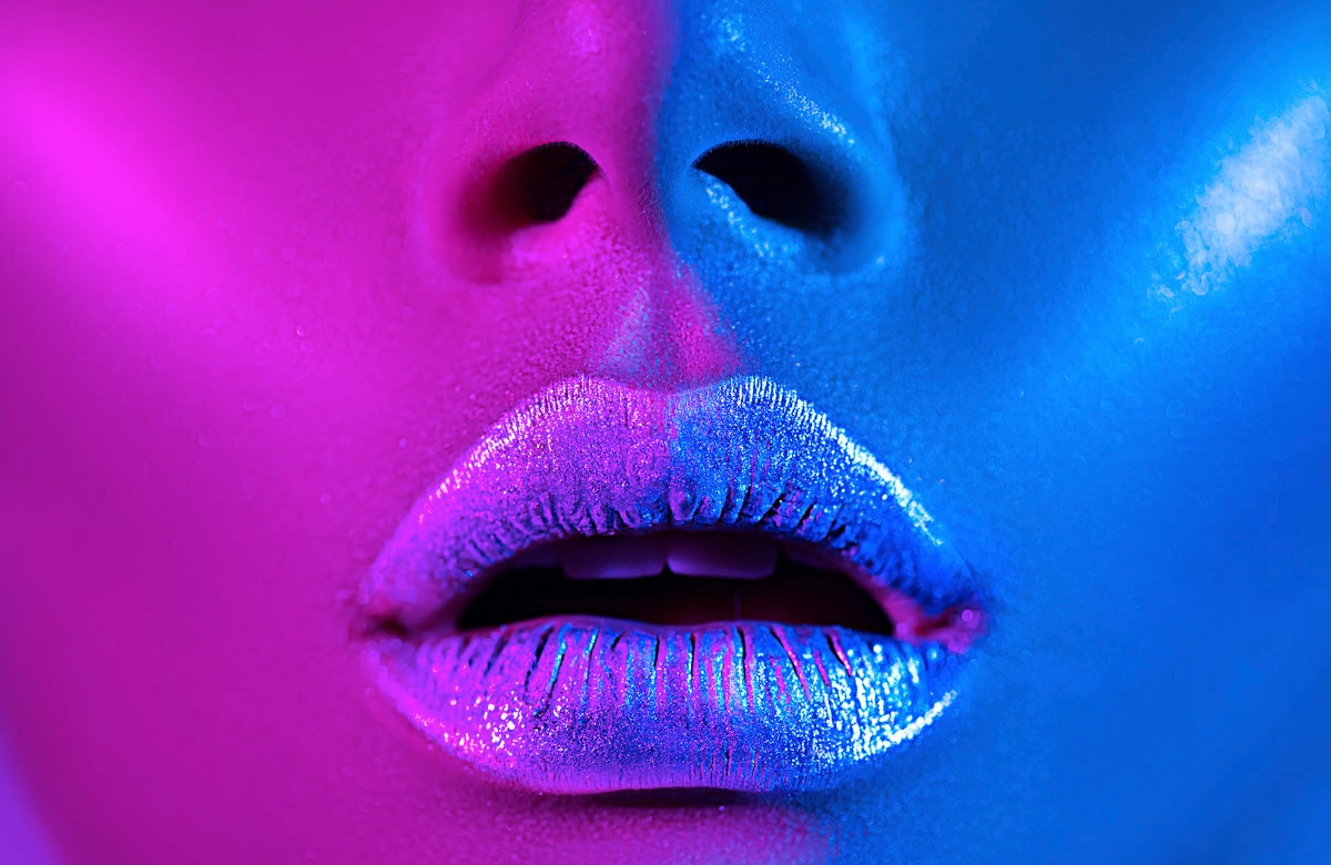 Papermoon Fototapete "SILBERNE LIPPEN-SEXY ART DESIGN ABSTRAKT MUSTER KUNST"