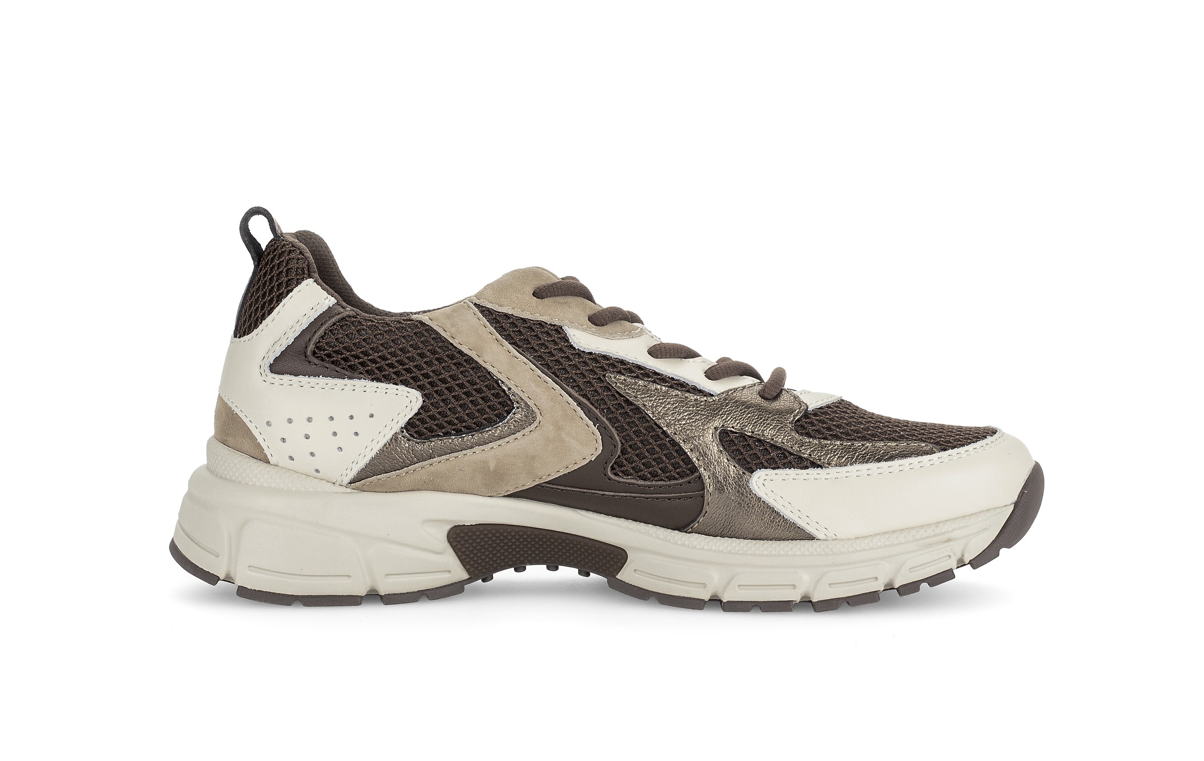 Gabor Keilsneaker  Freizeitschuh, Schnürschuh mit Kontrastbesätzen, G-Weite