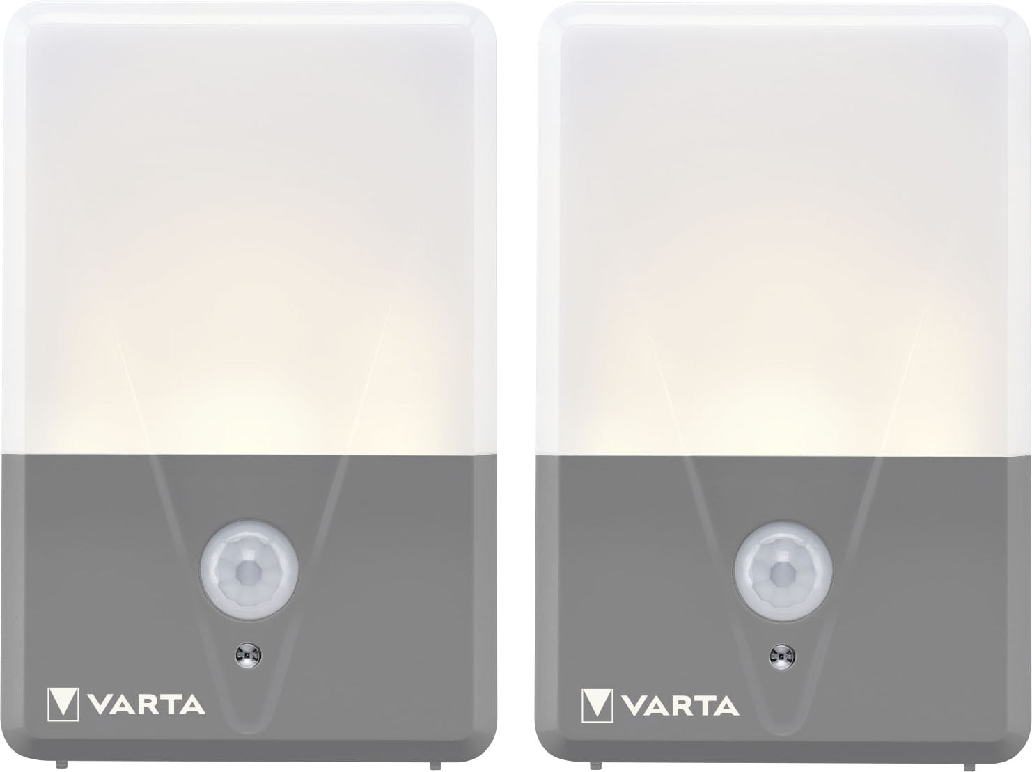 VARTA Taschenlampe "Motion Sensor Night Light 2er-Pack", L:6,3cm, grau, Mobilleuchten