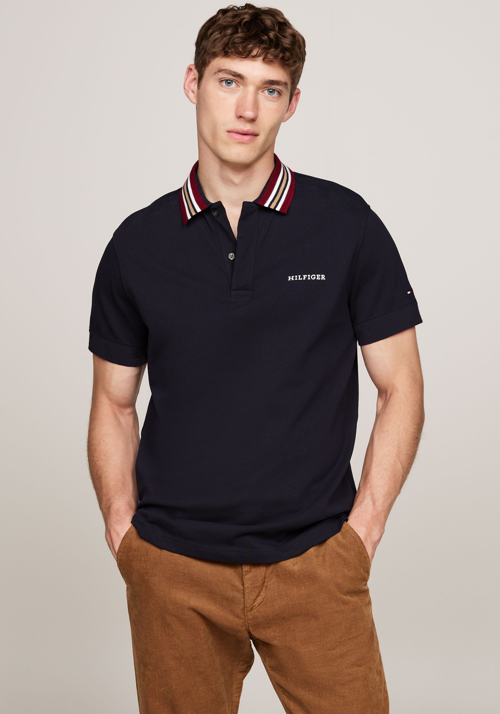 Tommy Hilfiger Poloshirt "GIFTING POLO RWB COLLAR REG POLO", Streifen an Kr günstig online kaufen