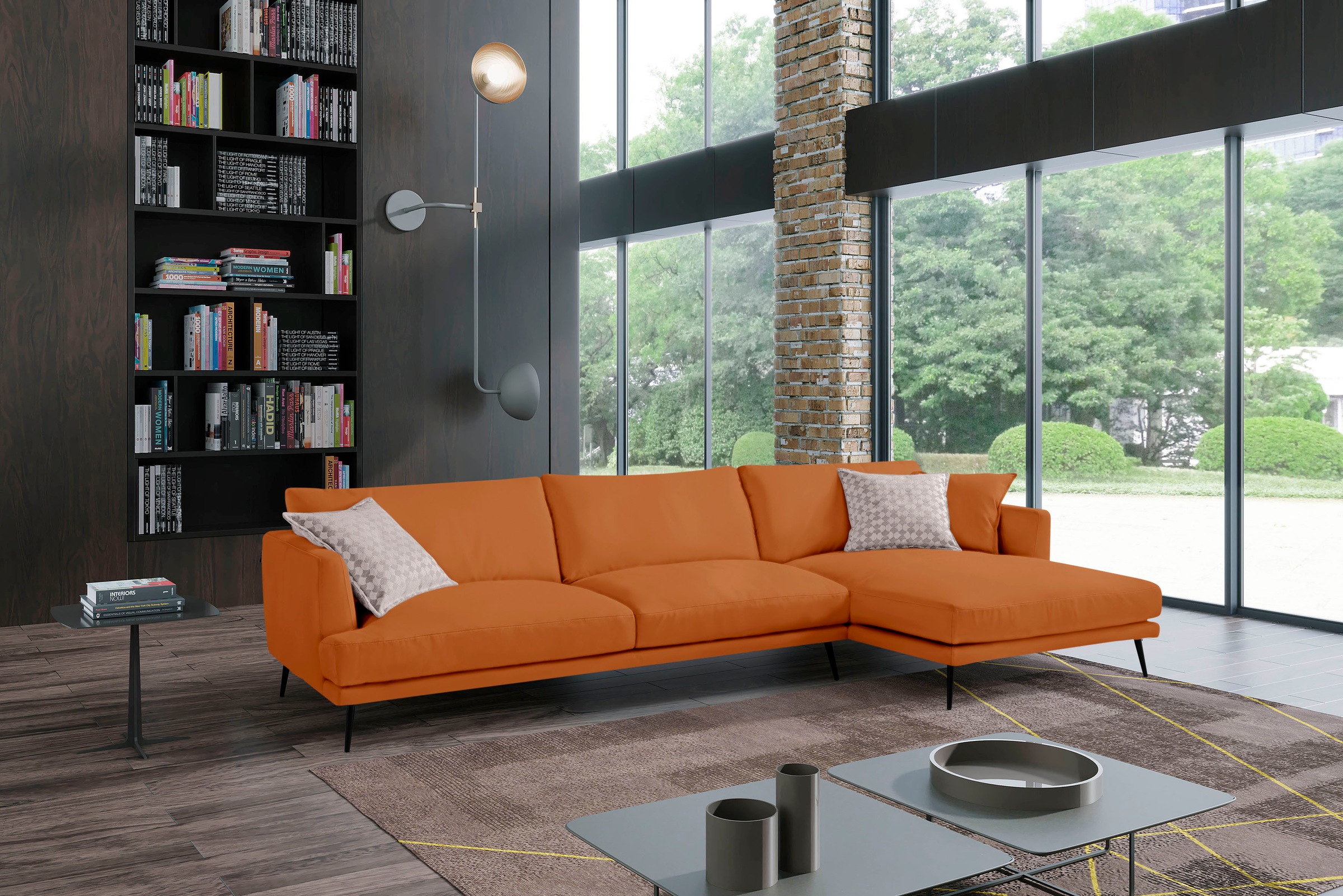 Egoitaliano Ecksofa "Sophia, Designsofa mit extrakomfortablem Sitzkomfort, Breite 274cm" mit Daunenfederung, L-Form