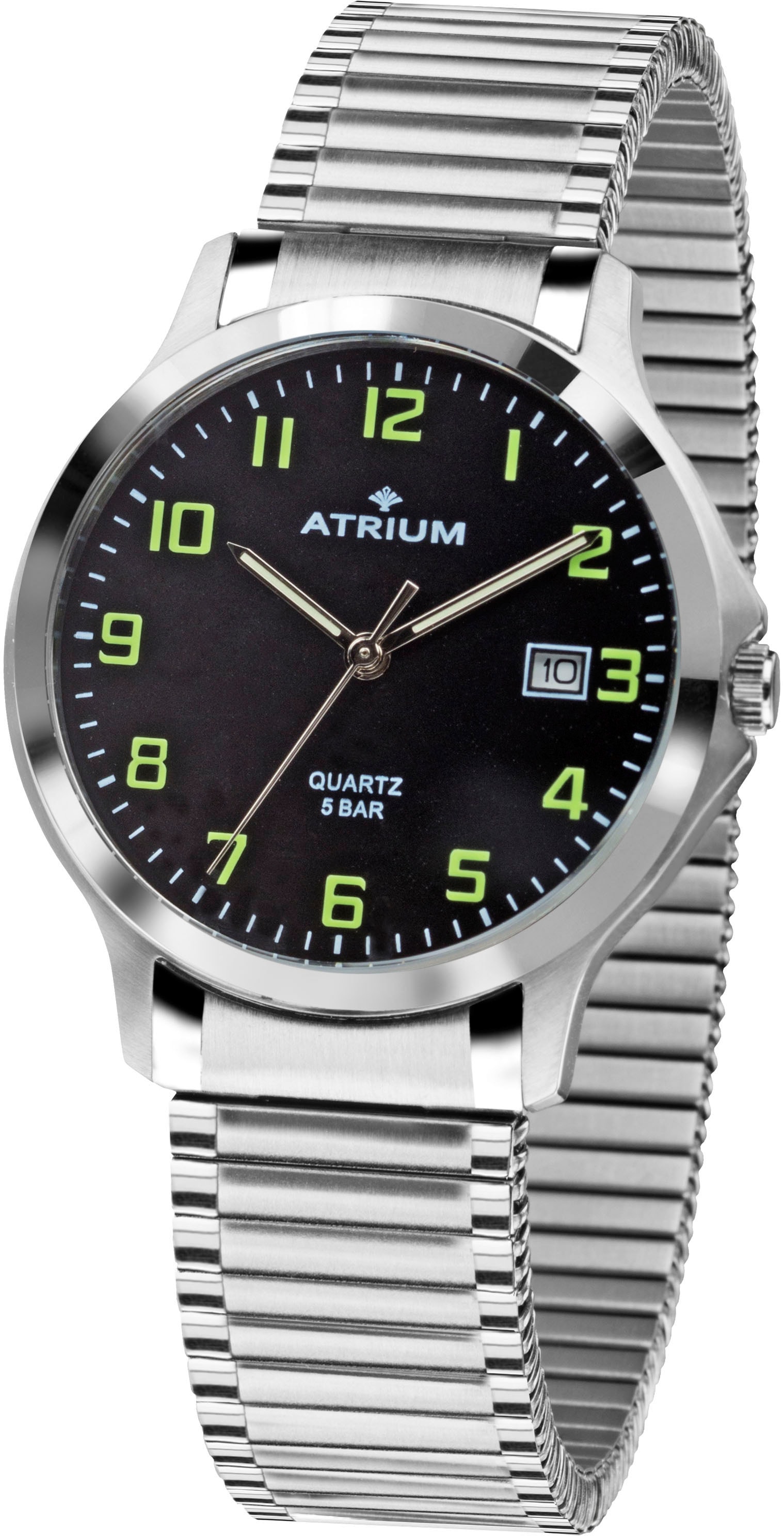 Atrium Quarzuhr »A12-51«, Armbanduhr, Herrenuhr, Datum, Flexband, Zugband