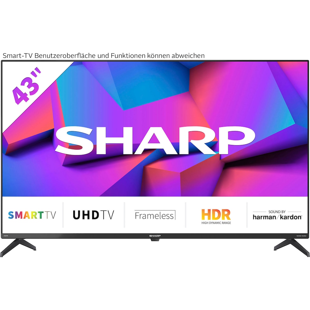 Sharp LED-Fernseher »4T-C43FK_«, 108 cm/43 Zoll, 4K Ultra HD, Smart-TV