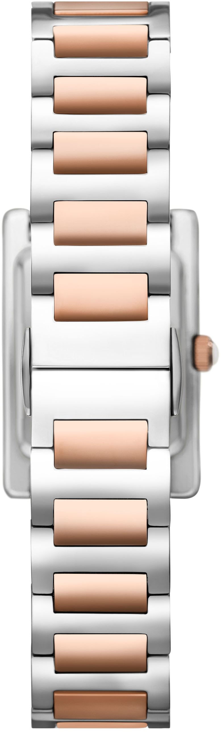 Emporio Armani Quarzuhr, Armbanduhr, Damenuhr, Edelstahlarmband, analog, Glassteine