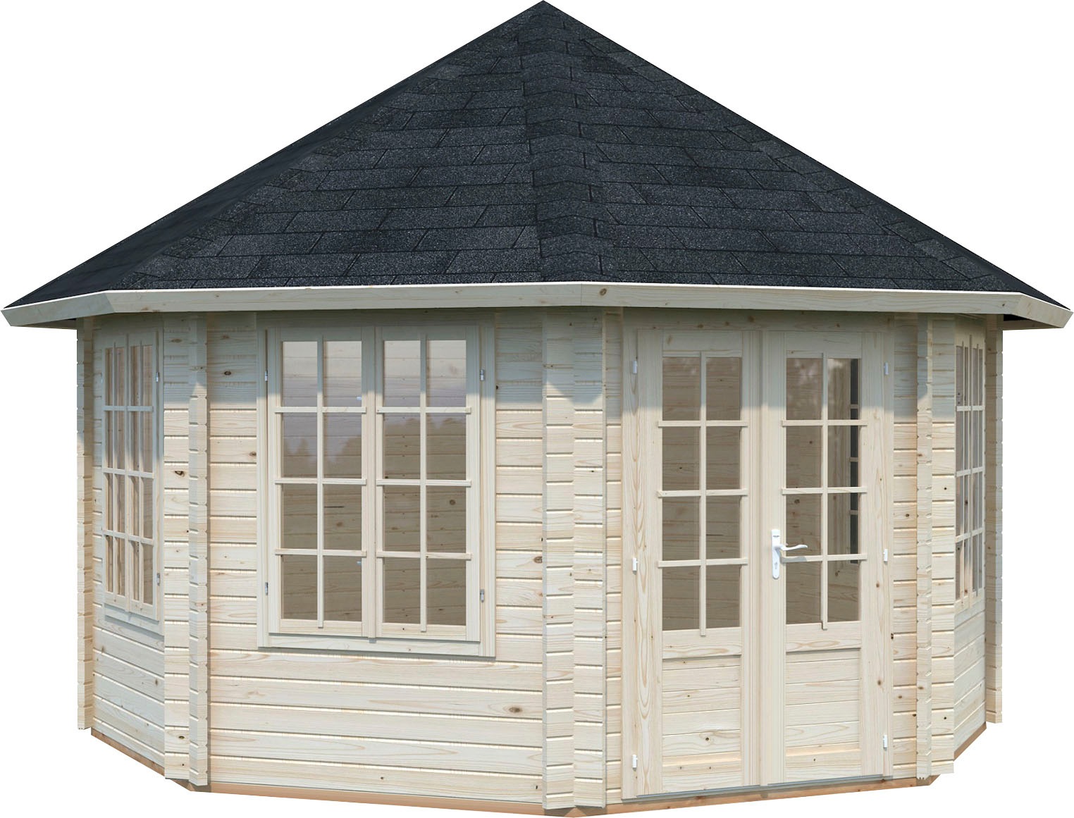 Palmako Holz-Pavillon Hanna klar tauchgrundiert BxT: 421 cm x 421 cm günstig online kaufen