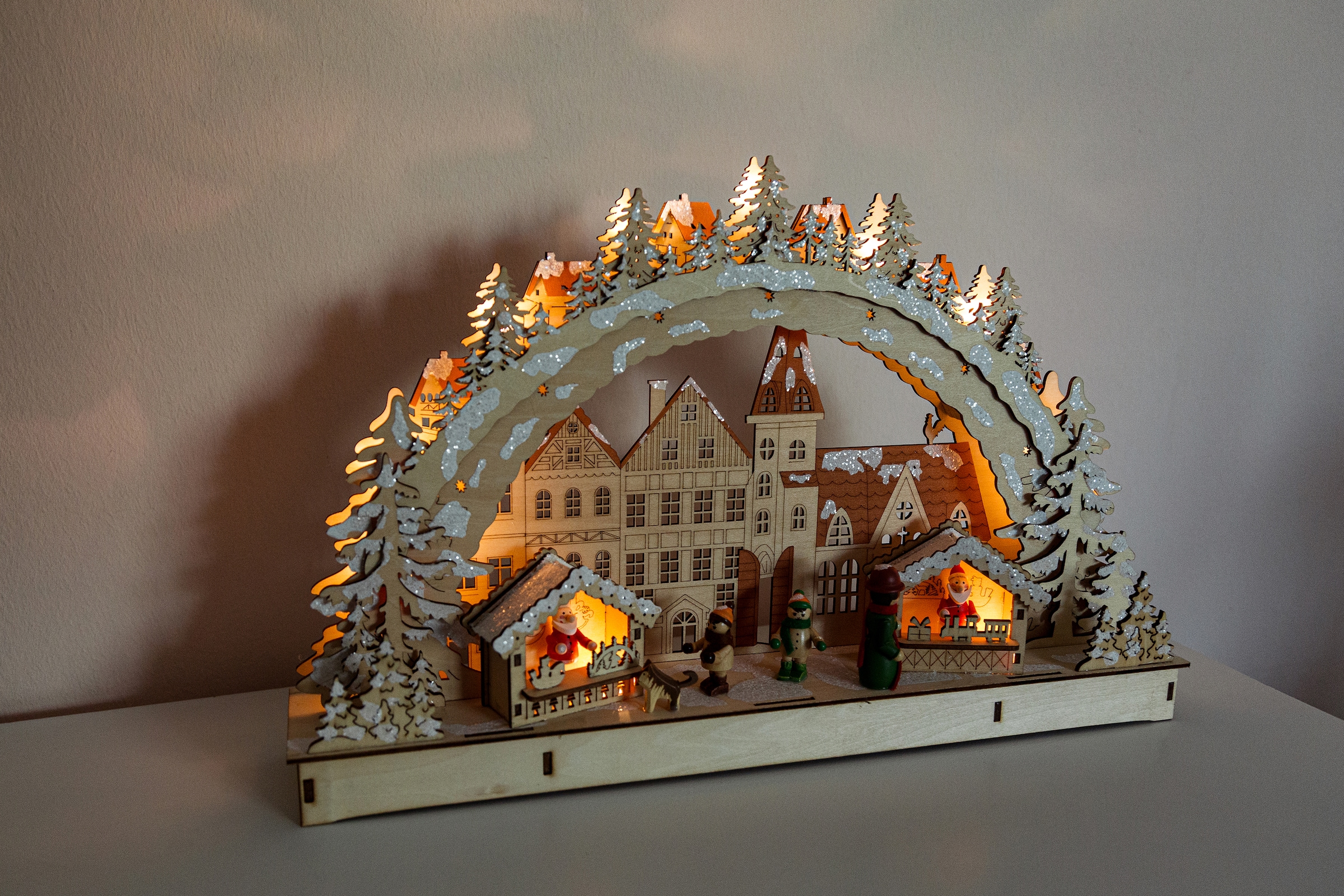 Myflair Möbel & Accessoires LED Schwibbogen »Weihnachtsdeko« 1 Stk. aus Holz, mit LED Beleuchtung, Höhe ca. 28 cm
