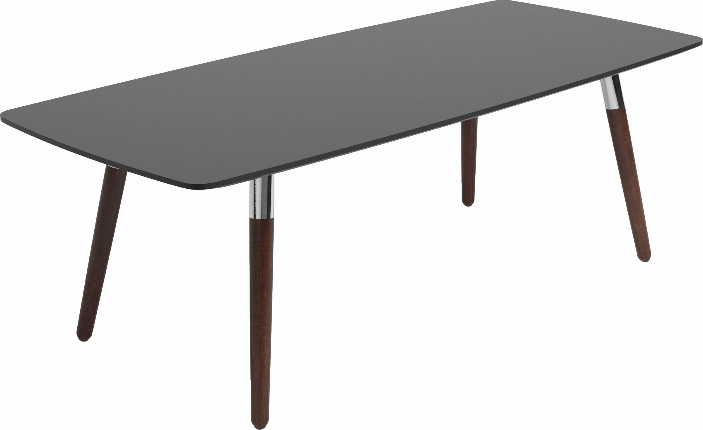 Stressless Couchtisch Style, mit braunen Holzbeinen, Tischplatte in 3 Farben, rechteckig