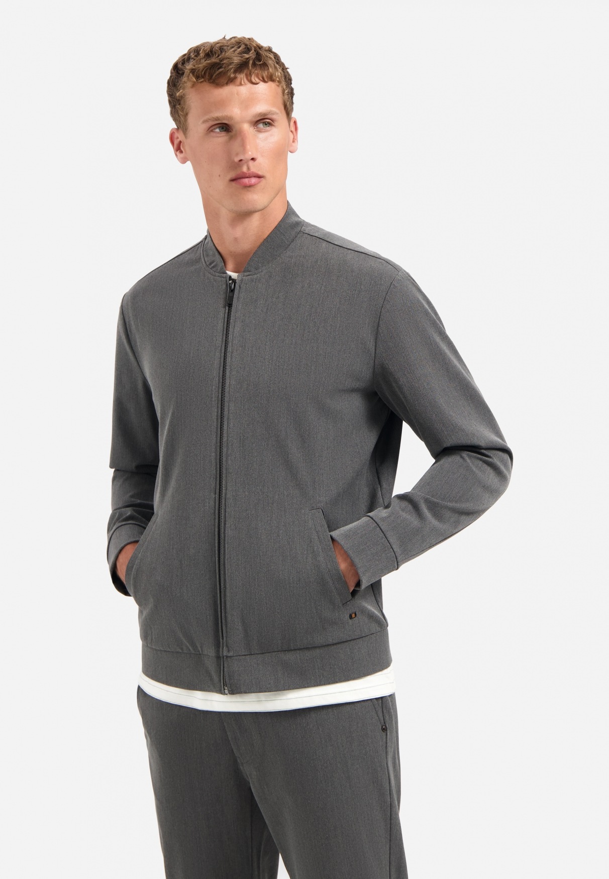 NO EXCESS Bomberjacke "No Excess Leichte melierte Strickjacke" günstig online kaufen