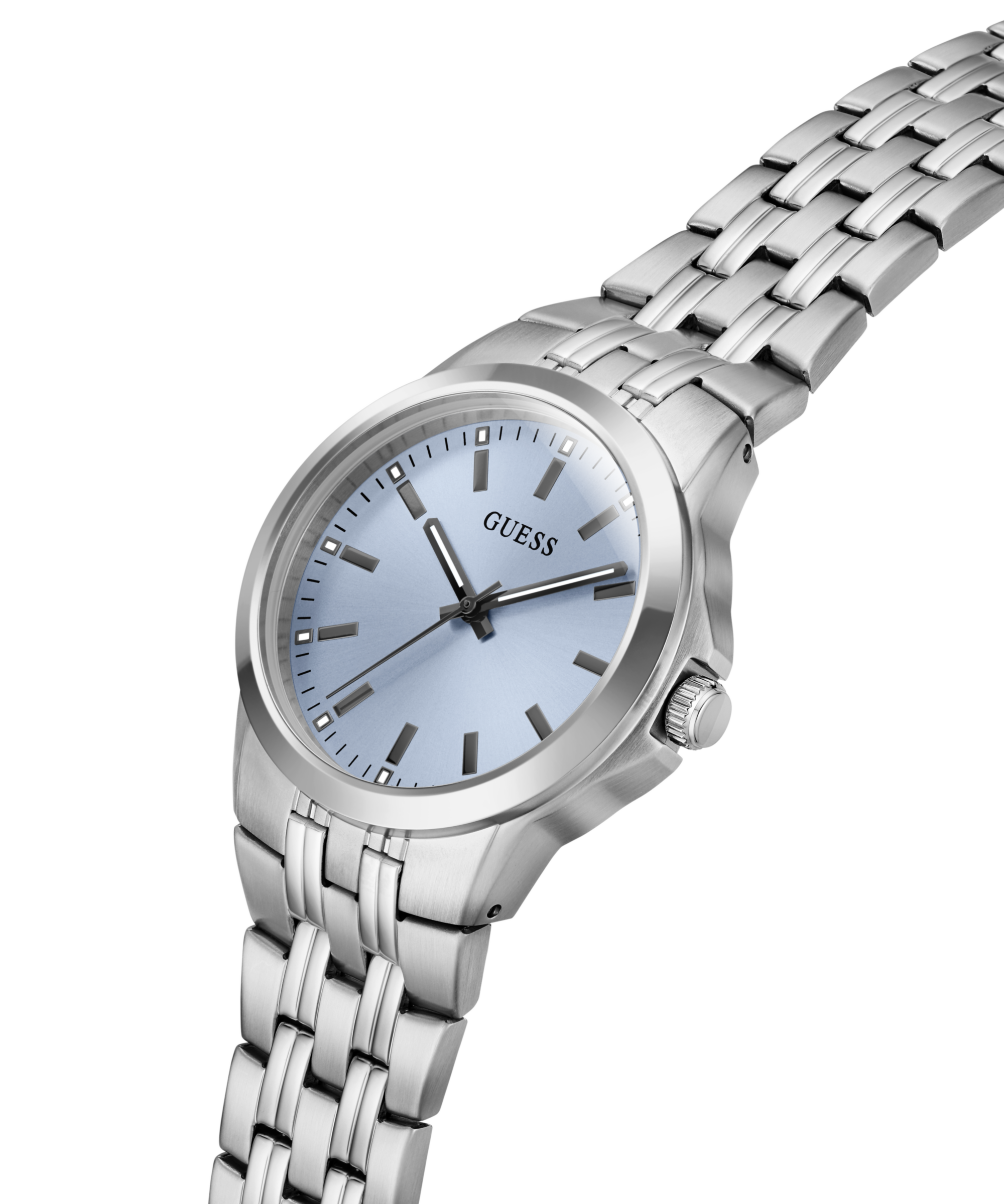 Guess Quarzuhr »ARCHIE« Armbanduhr, Damenuhr, Herrenuhr, Edelstahlarmband, analog