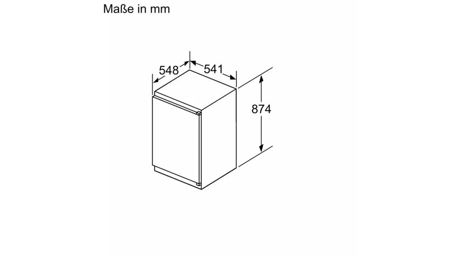 NEFF Einbaukühlschrank »KI2221SE0«, KI2221SE0, 87,4 cm hoch, 54,1 cm breit, Fresh Safe: Schublade für flexible Lagerung von Obst & Gemüse