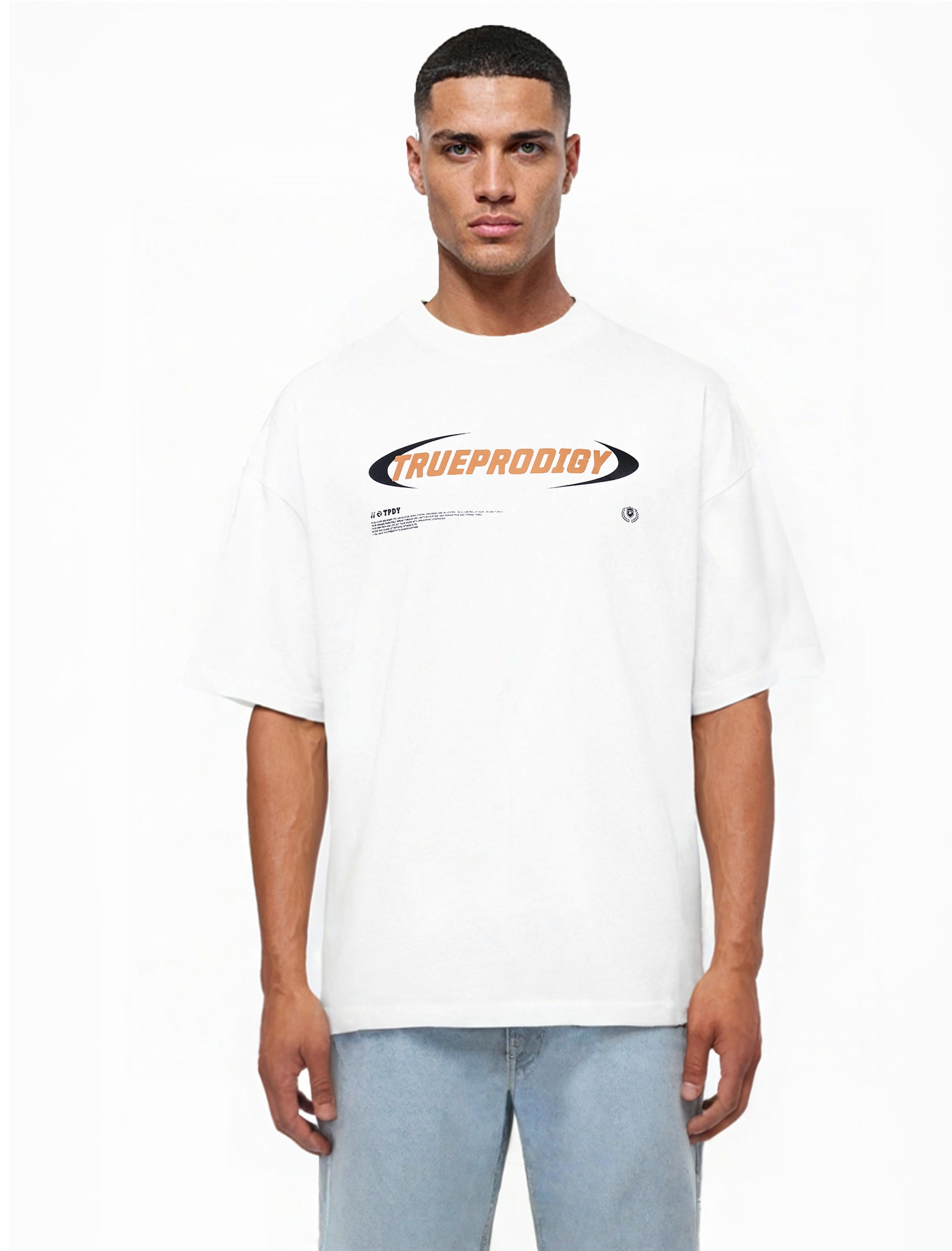 trueprodigy Oversize-Shirt "Ravi Logo Print Oversized Rundhals"