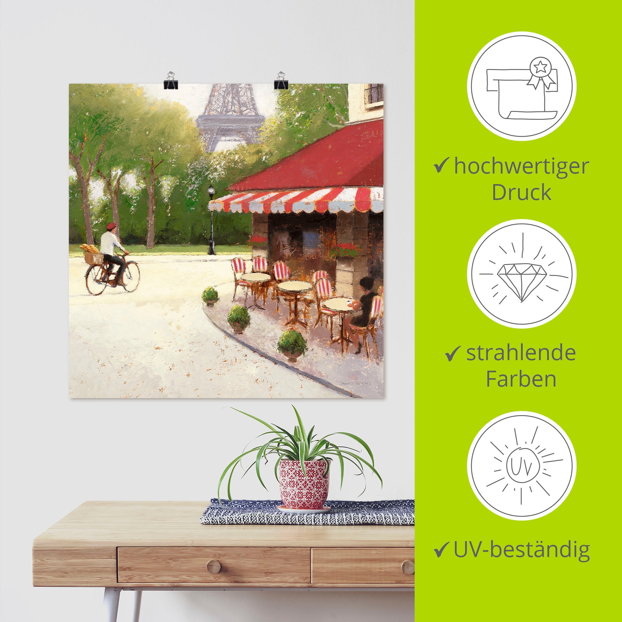 Artland Poster »Café du Martin III« Europa 1 Stk. tlg. als Leinwandbild, Poster in verschied. Größen