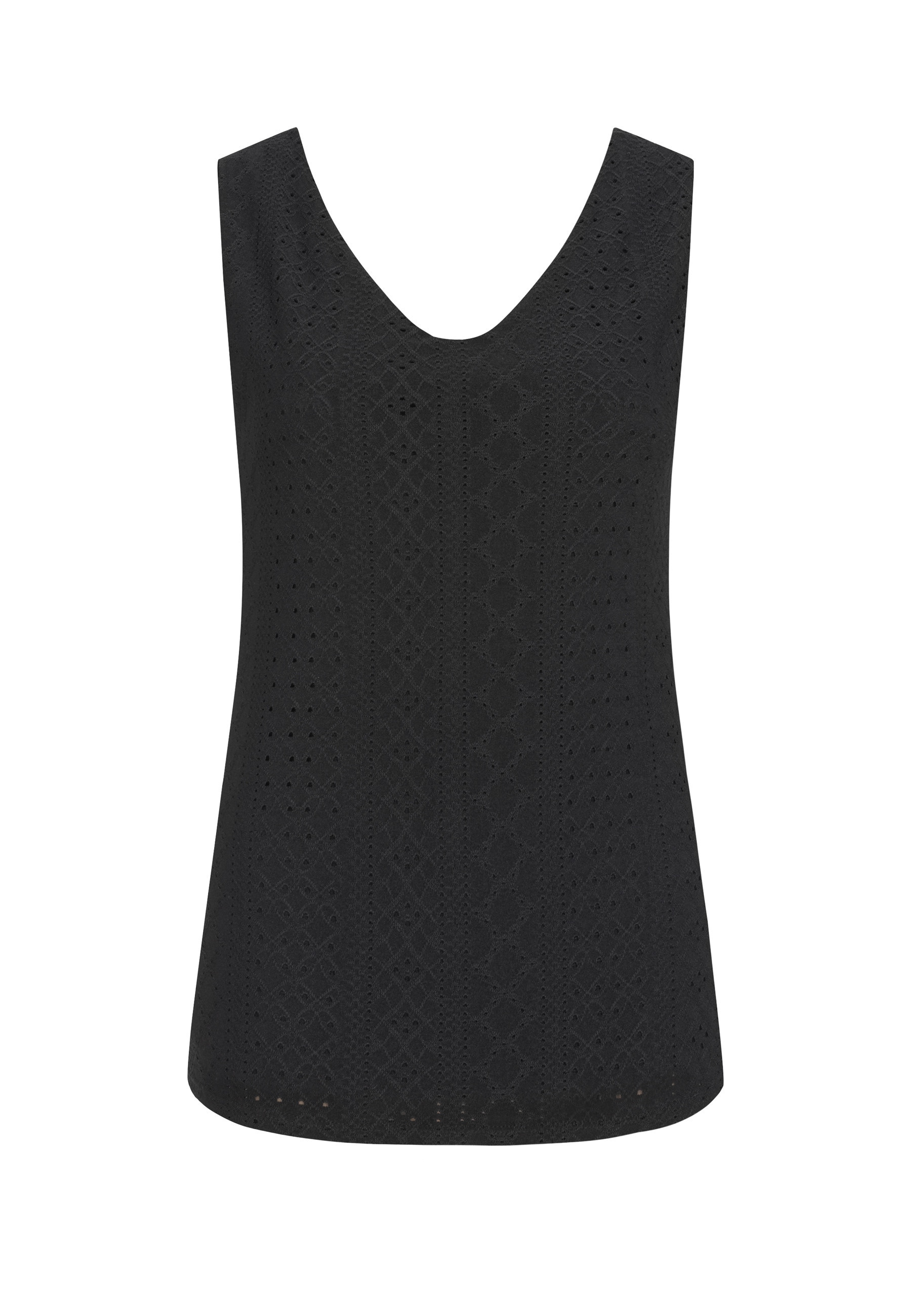 CLOUD 5IVE Klassische Bluse »CLOUD 5IVE Top mit Lochmuster und hinten offen in Wickeloptik«