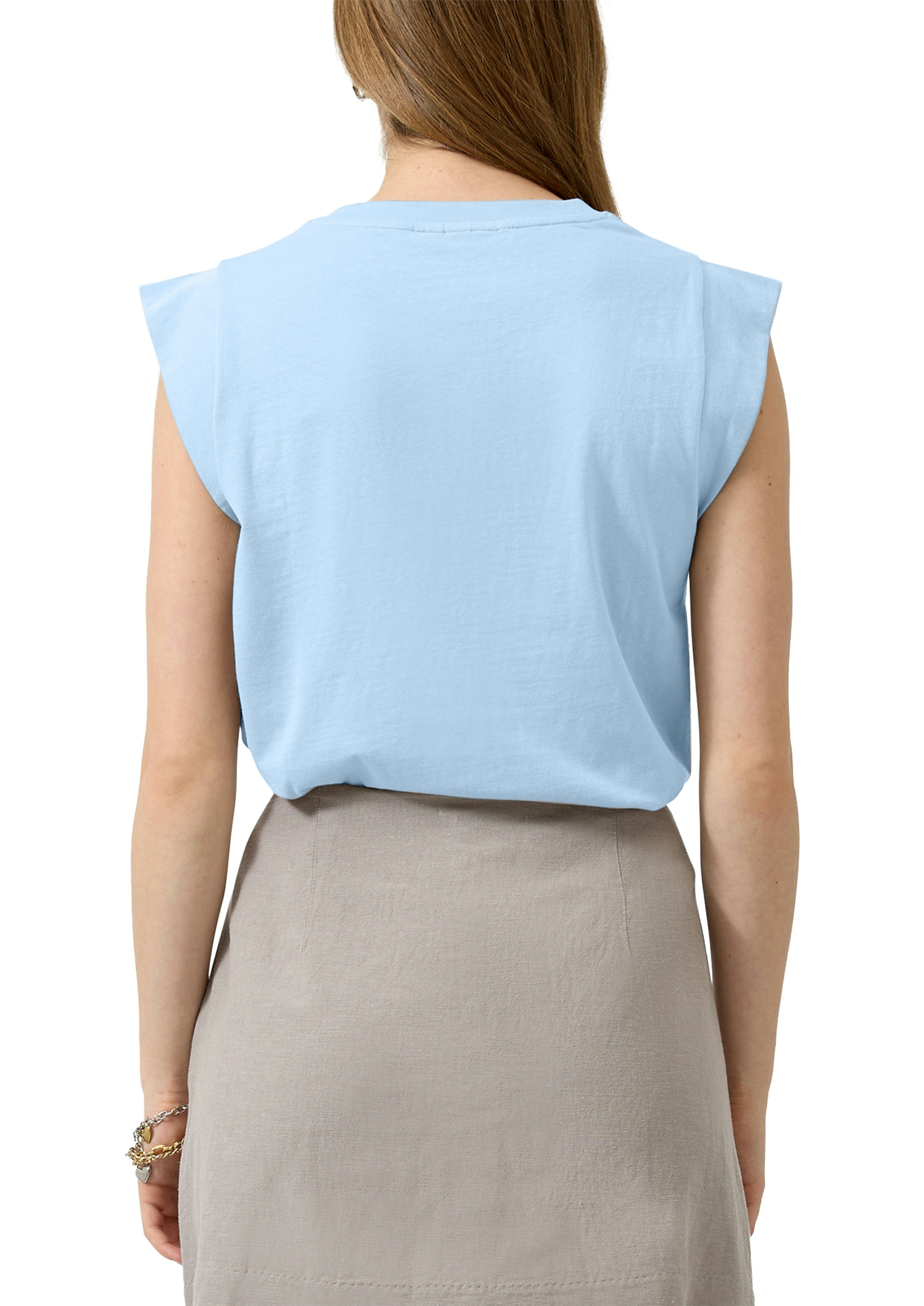 QS Rundhalsshirt Sommertop mit Rundhals günstig online kaufen