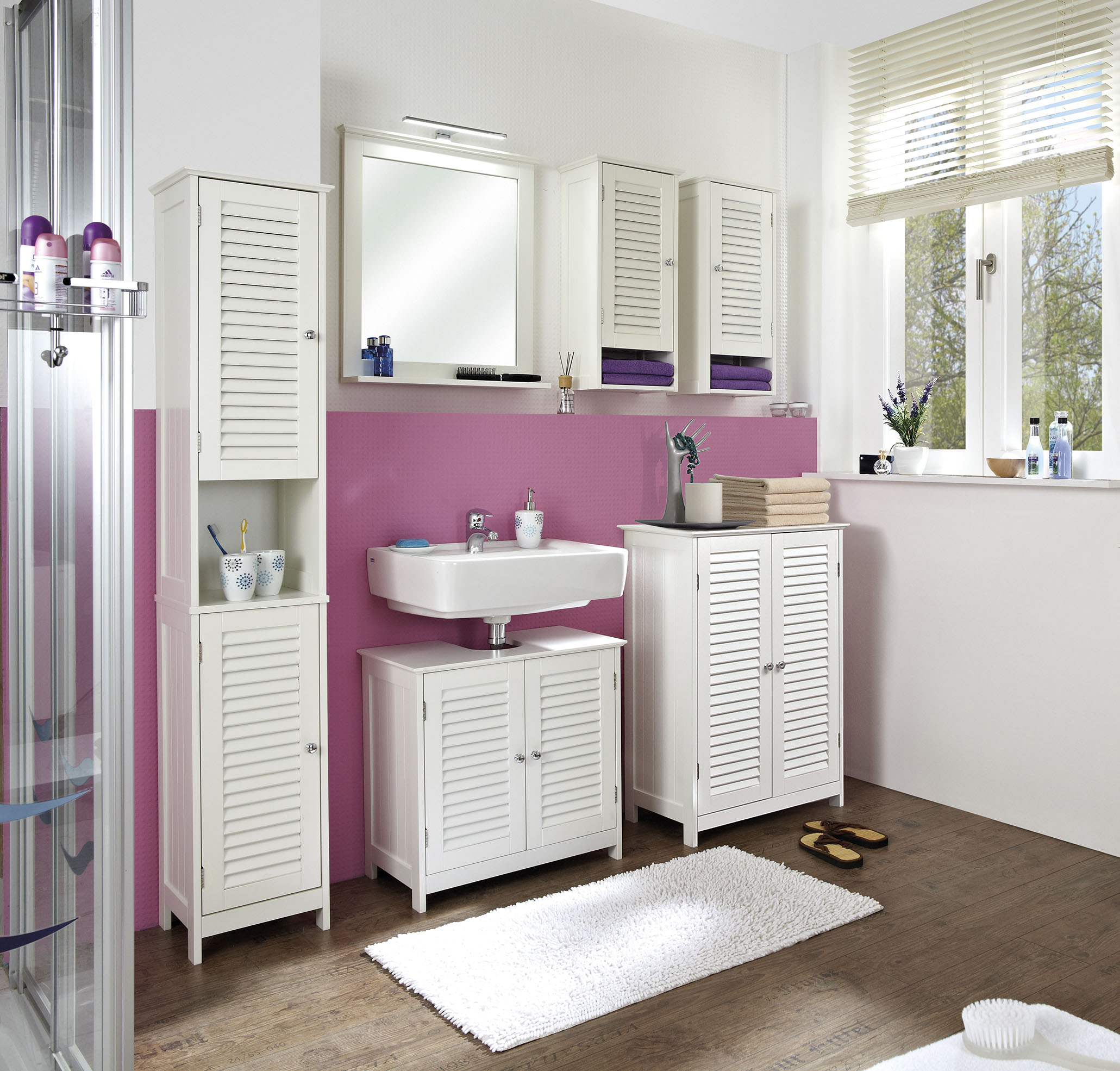 Saphir Badspiegel „Quickset 928 Spiegel mit Ablage, 60 cm breit, Landhaus-Stil“ weiß Rabatt: 33 %
