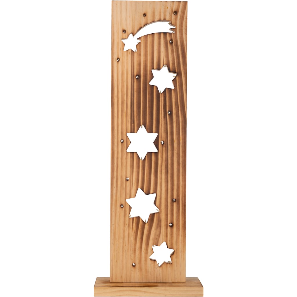 näve LED Dekoobjekt »Sterne, Weihnachtsdeko aus Holz«