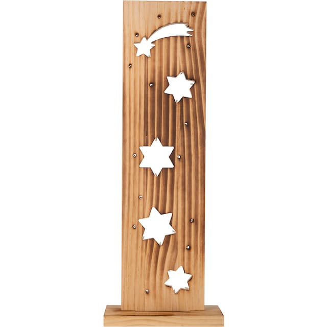 näve LED Dekoobjekt »Sterne, Weihnachtsdeko aus Holz«, Holz-Stehleuchte,  Höhe ca. 60 cm, Batteriebetrieben bestellen | BAUR
