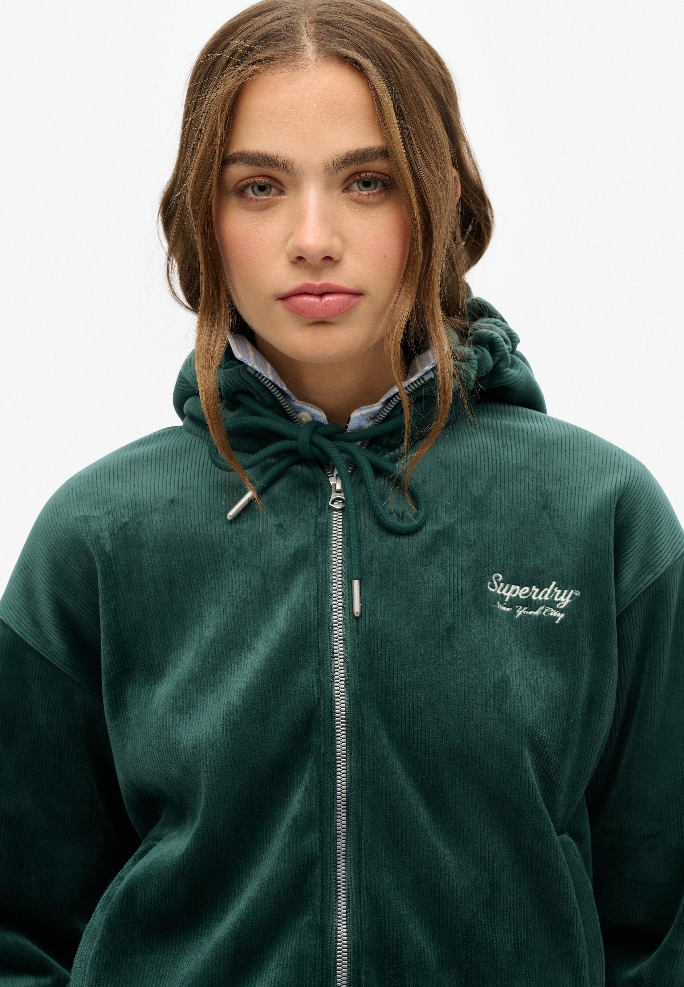 Superdry Kapuzensweatjacke "COUNTRY CLUB VELOUR ZIP HOOD" günstig online kaufen