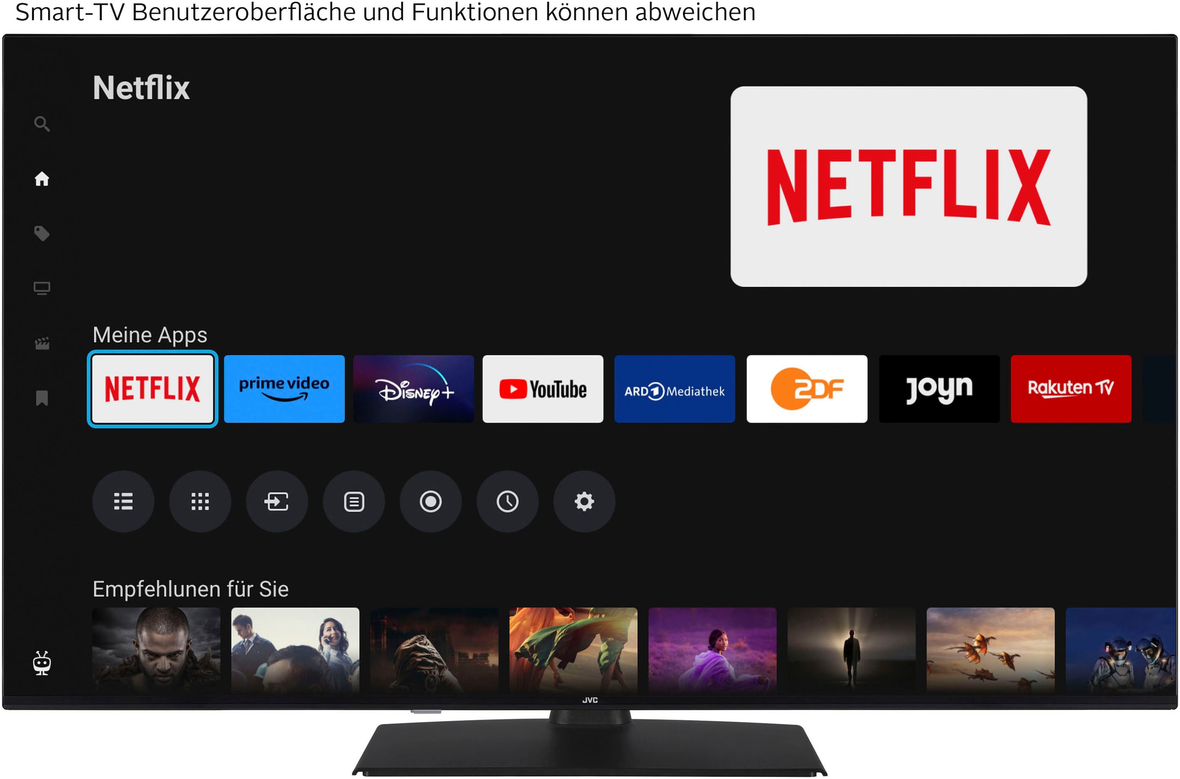 JVC QLED-Fernseher »LT-55VUQ3455«, 4K Ultra HD, Smart-TV