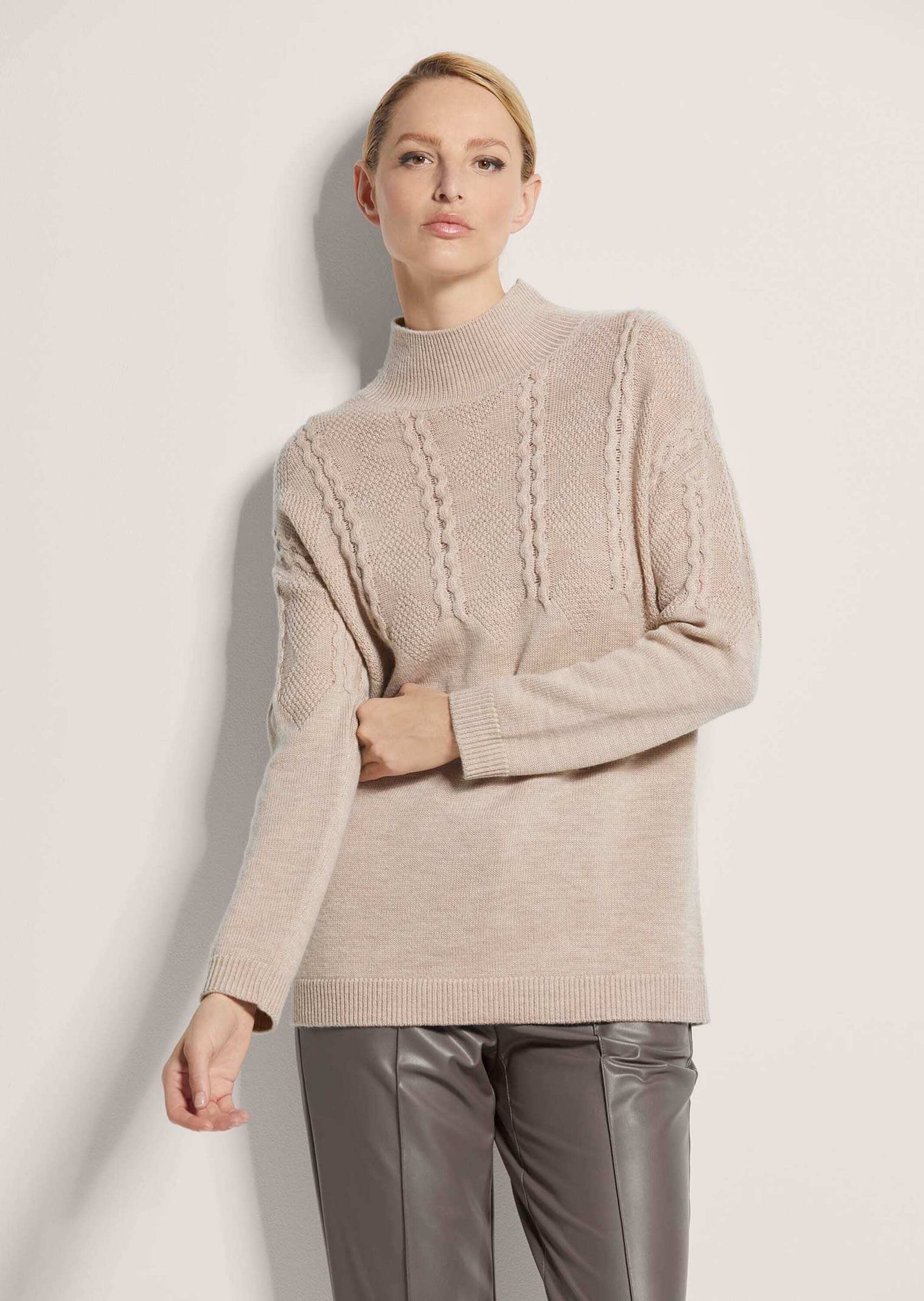 MADELEINE Longpullover "Pullover Stehkragen-Pullover aus Schurwolle" günstig online kaufen