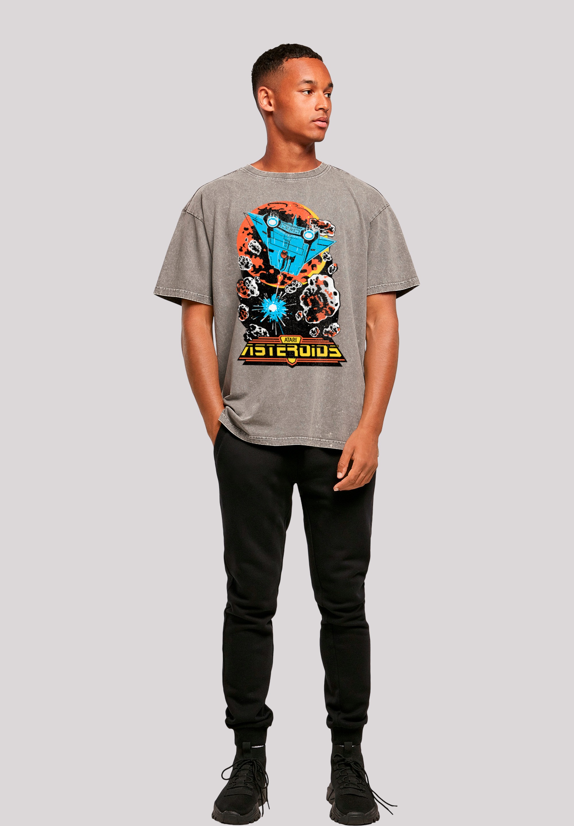 F4NT4STIC T-Shirt »Asteroids Vintage Atari Retro Gaming«, Premium Qualität
