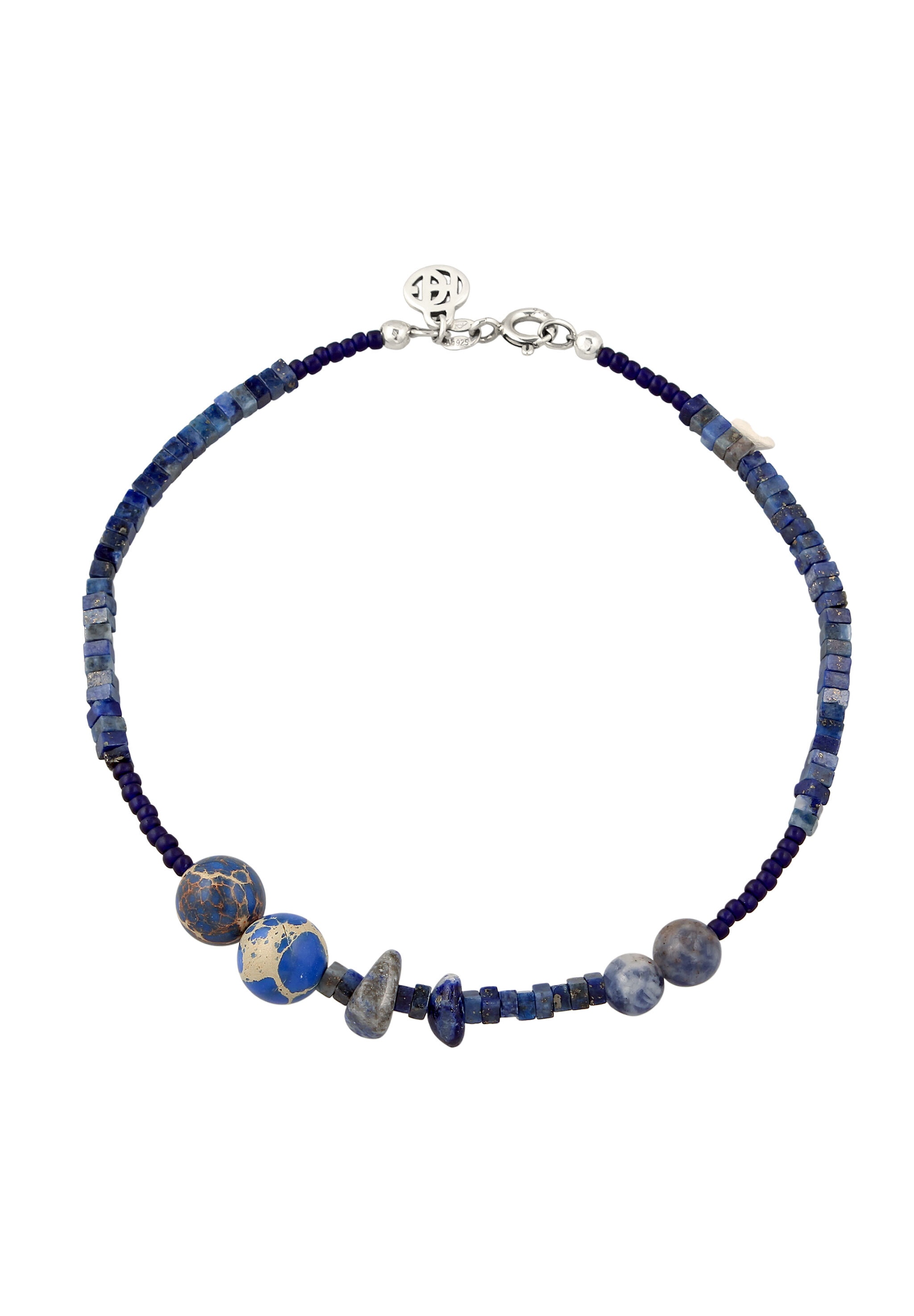 HAZE & GLORY Armkette »Armband Lapis Lazuli Edelsteine Blau 925 Sterling Silber«