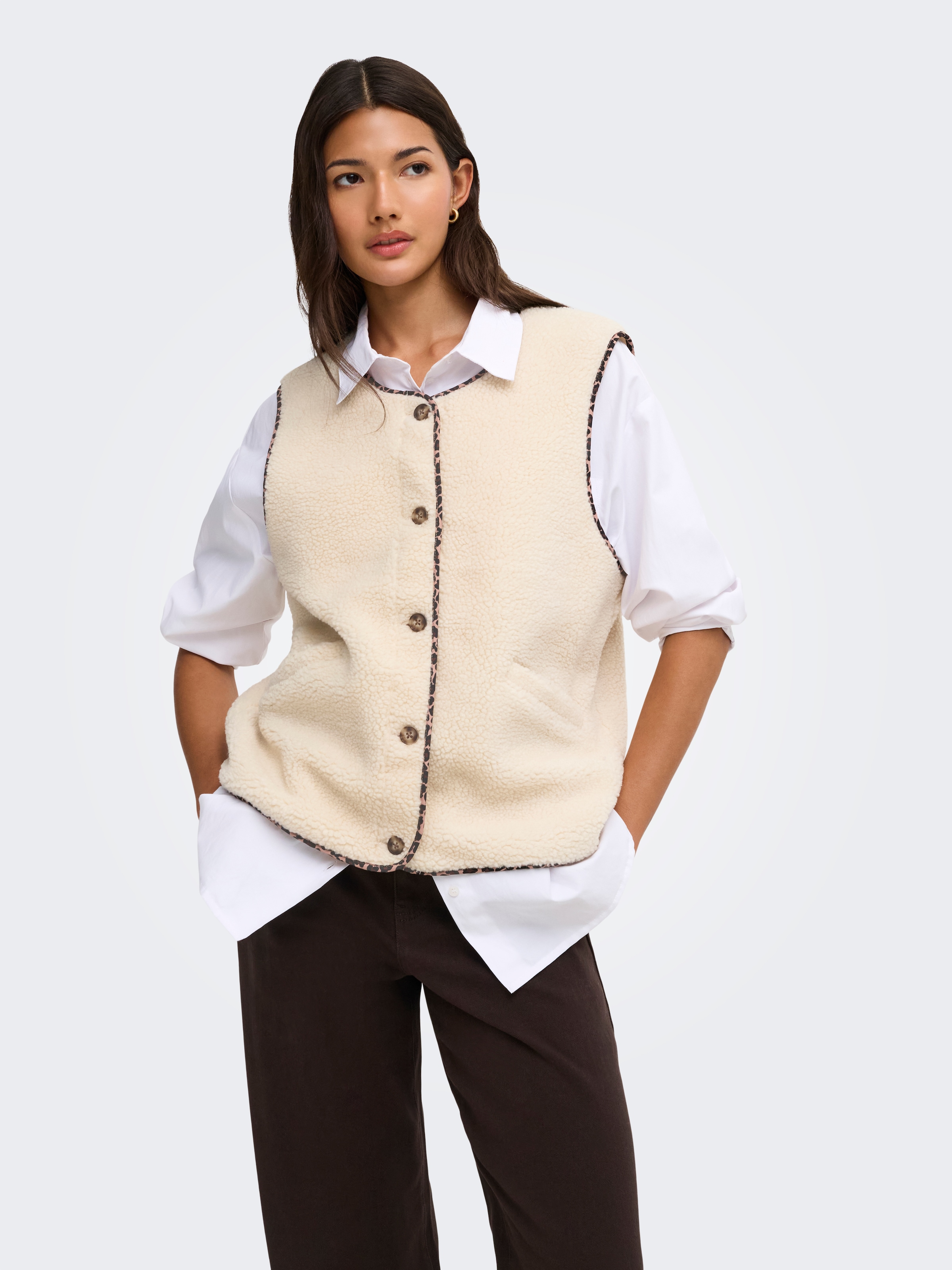 ONLY "ONLBABY LIFE TEDDY VEST PNT CS" Kunstfaser