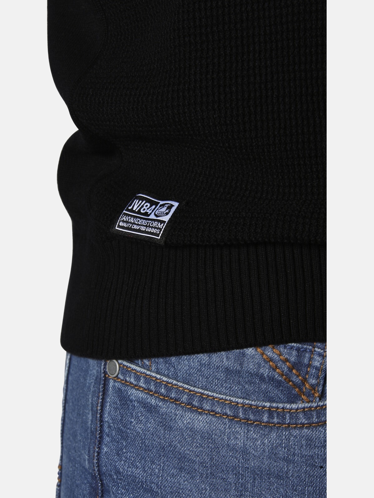 Jan Vanderstorm V-Ausschnitt-Pullover »Pullover ANDGAR«, (1 tlg.), mit V-Ausschnitt zum Binden