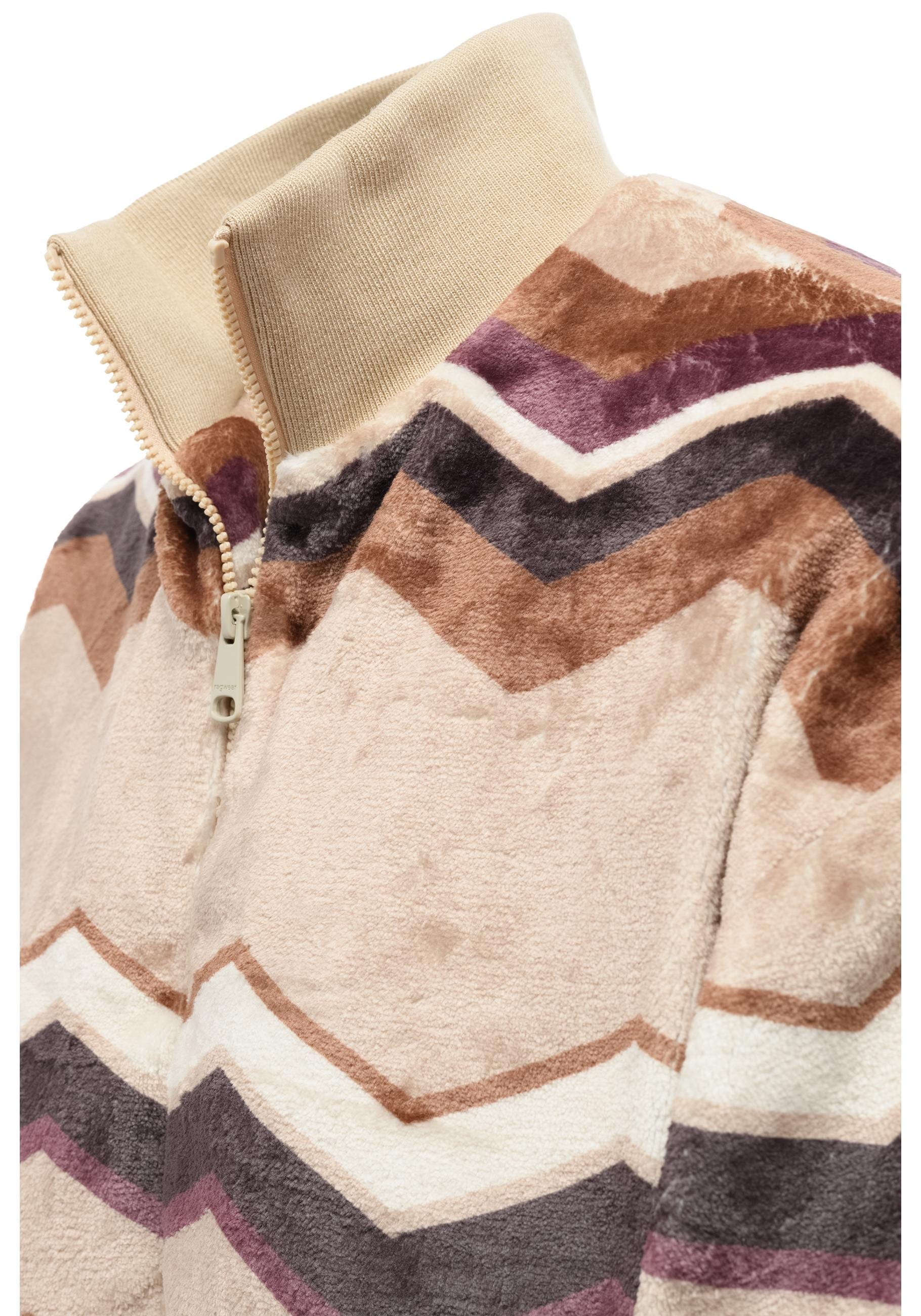 Ragwear Outdoorjacke »Tills Print Y« ohne Kapuze Kuschelige Damen Jacke mit Allover-Print