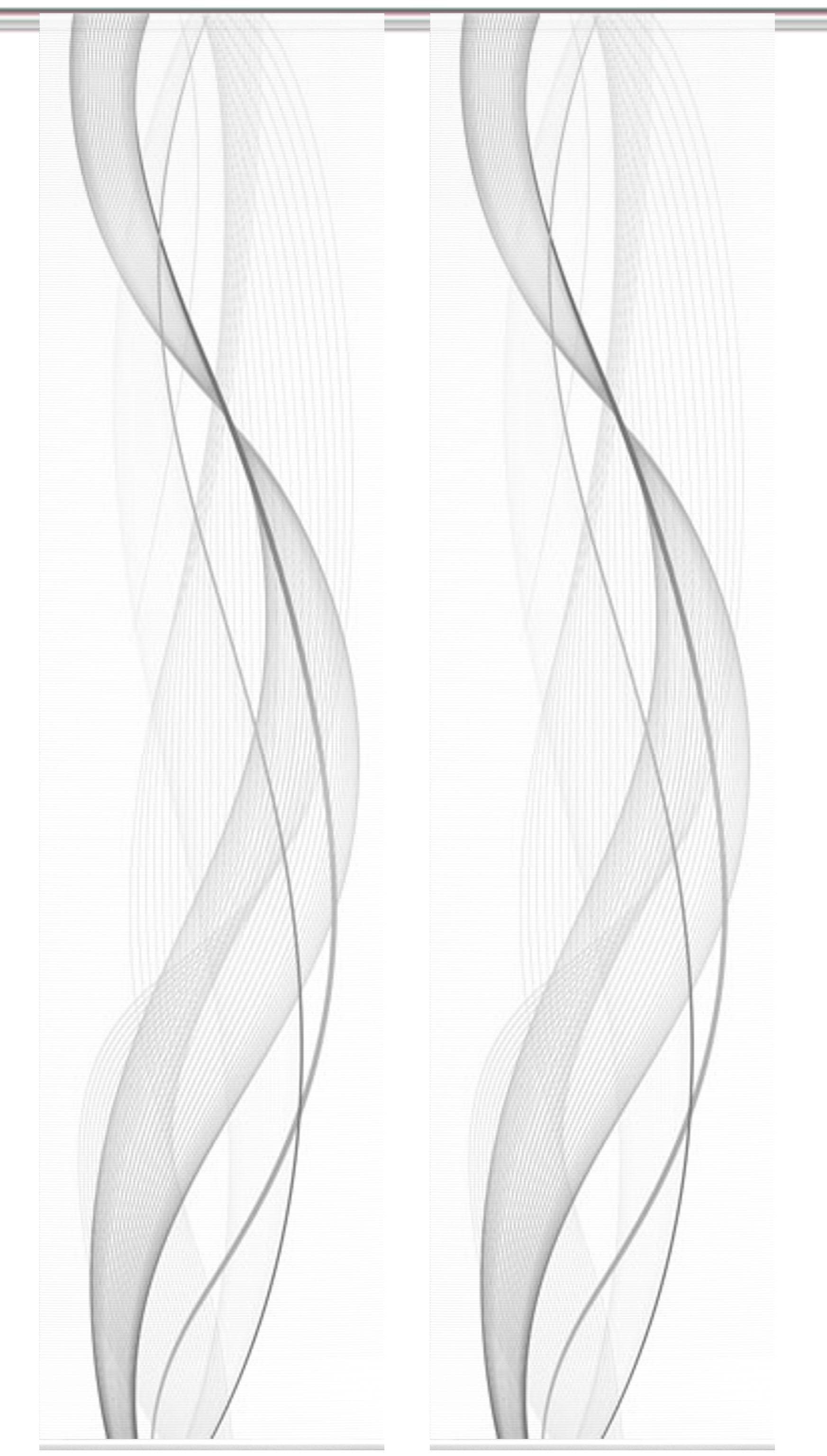 Vision S Schiebegardine »2ER SET HEIGHTS«, (2 St.), HxB: 260x60, Schiebevorhang 2er Set Digitaldruck
