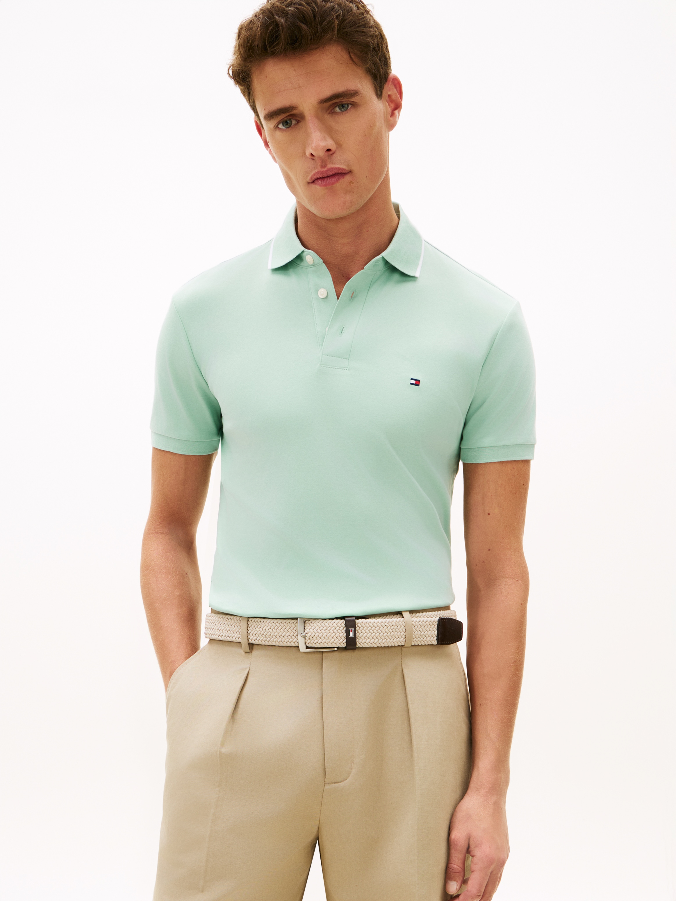 Tommy Hilfiger Poloshirt "LIQUID COTTON TIPPED" Slim fit mit Polokragen günstig online kaufen