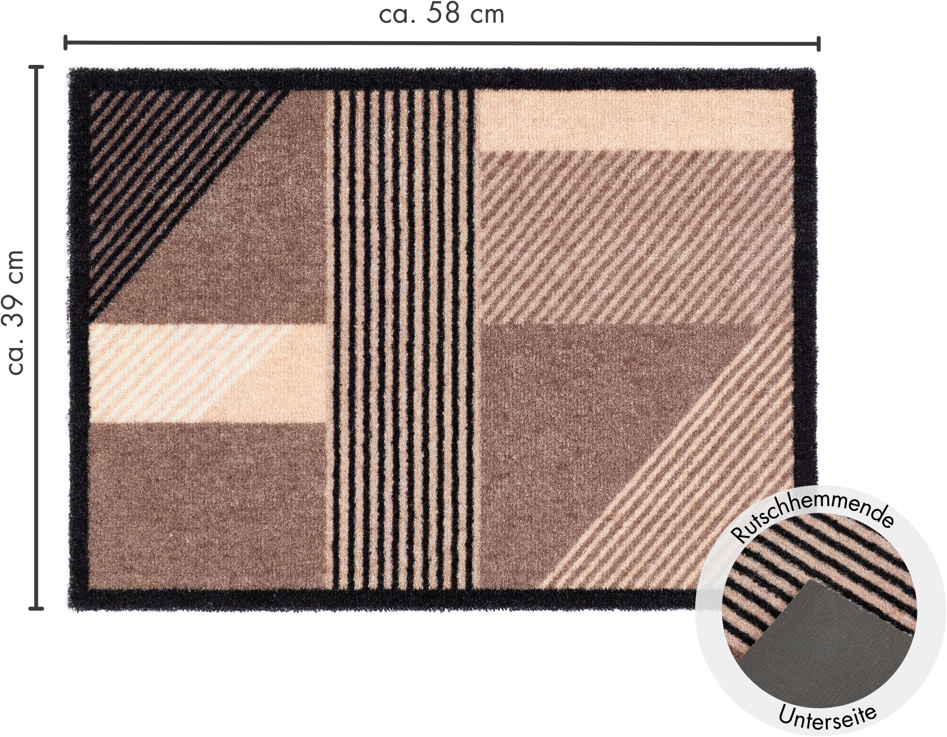 Barbara Becker Fußmatte »Sense, Made in Belgium«, rechteckig, 7 mm Höhe, Schmutzfangmatte, modernes Design, waschbar, auch als Läufer
