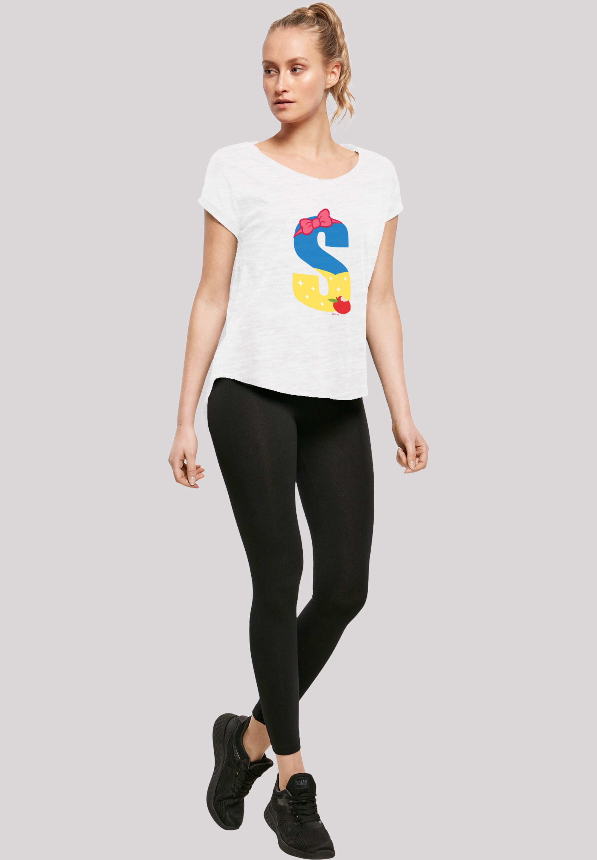 F4NT4STIC T-Shirt »Disney Alphabet S Is For Snow White Schneewittchen«, Print