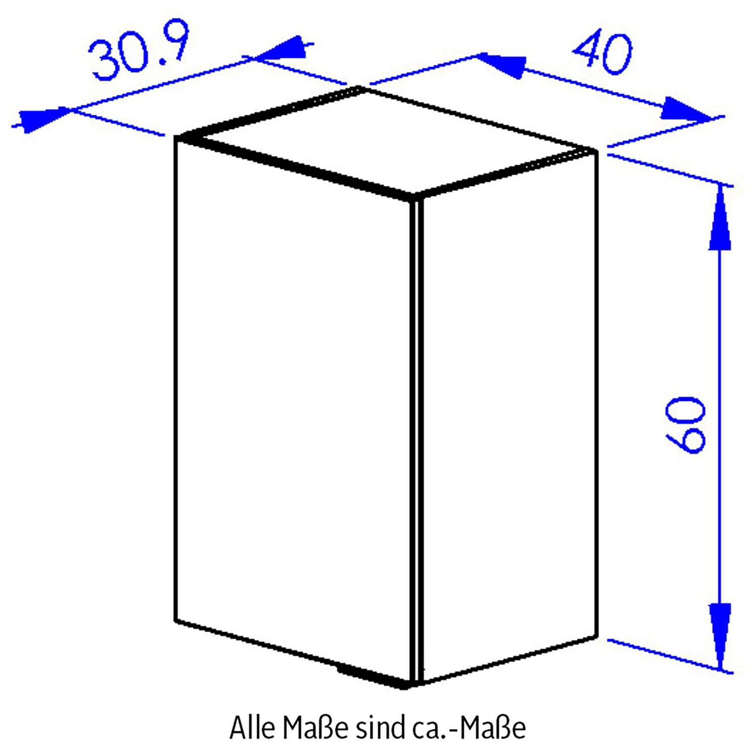 Gami Hängeschrank »Hängeschrank EDEN Breite 40«, (1 St.), Hängeschrank EDEN Breite 40